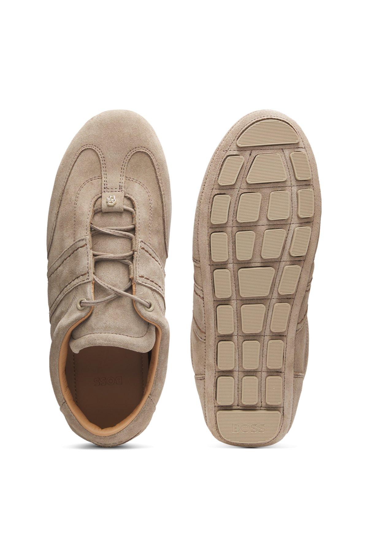 Suede trainers with Double B monogram Product Image