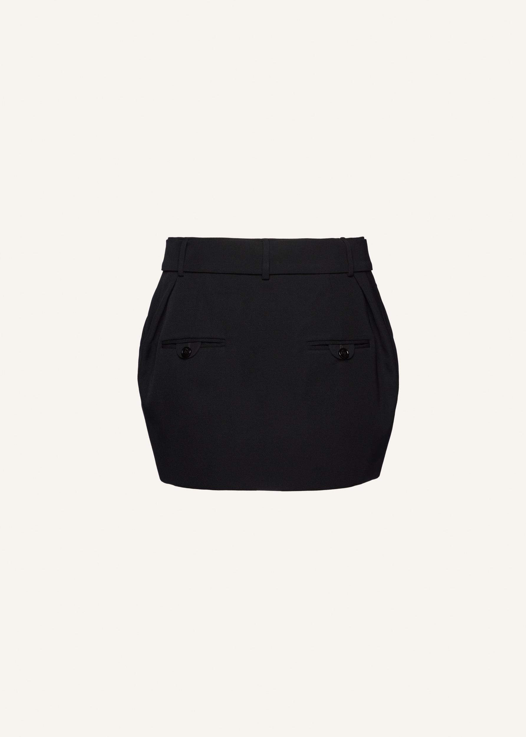 Belted mini skirt in black Product Image