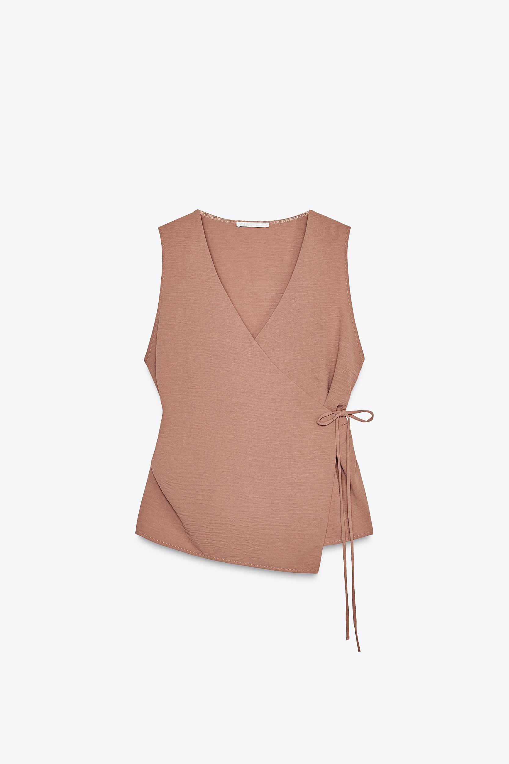 FLOWY WRAP VEST TOP Product Image