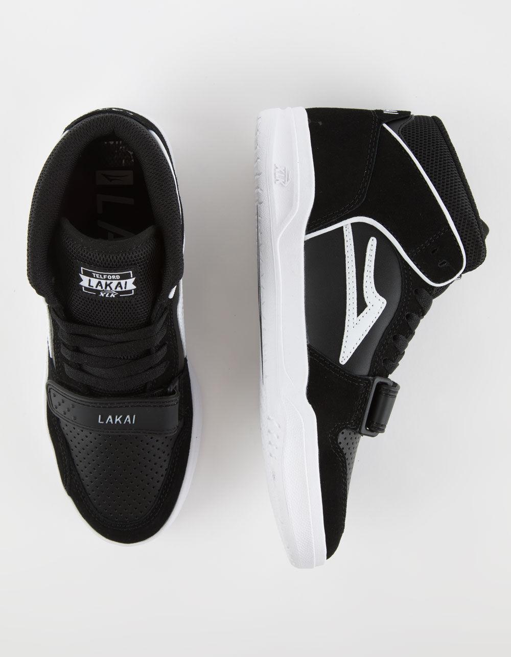 LAKAI Telford Low Mens Shoes - BLACK/WHITE Product Image