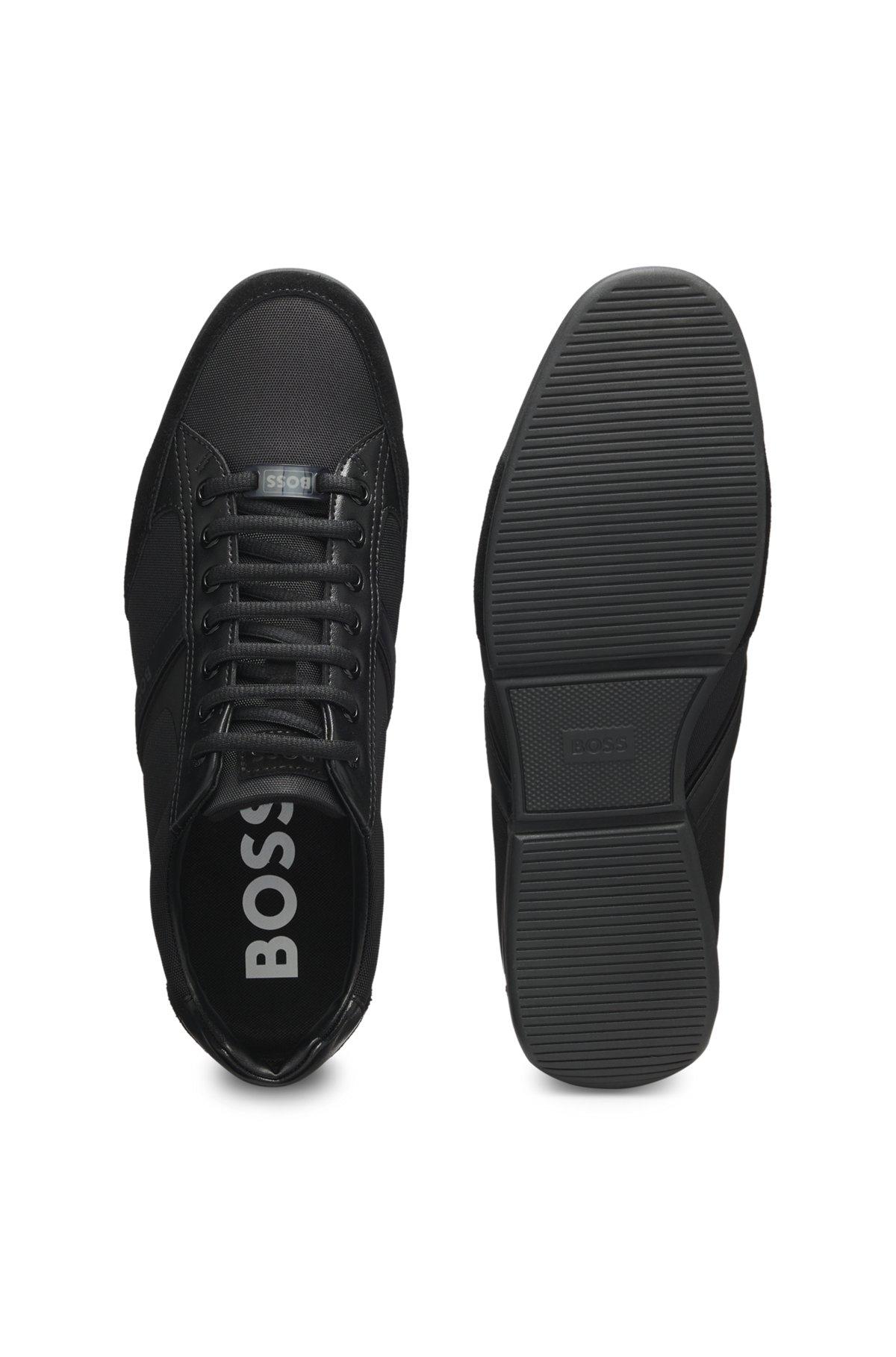 Mixed-material trainers with suede and faux leather Product Image