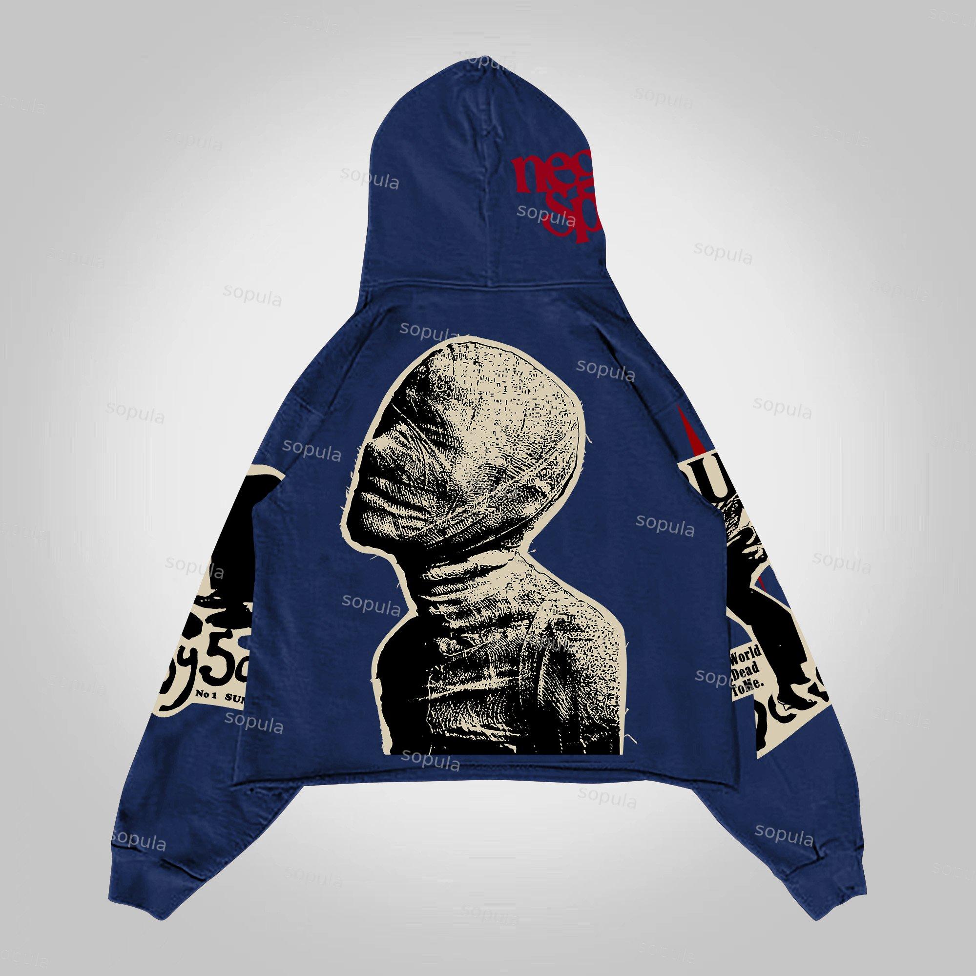 Sopula Mummy Vintage Punk Graphic Hoodie Product Image