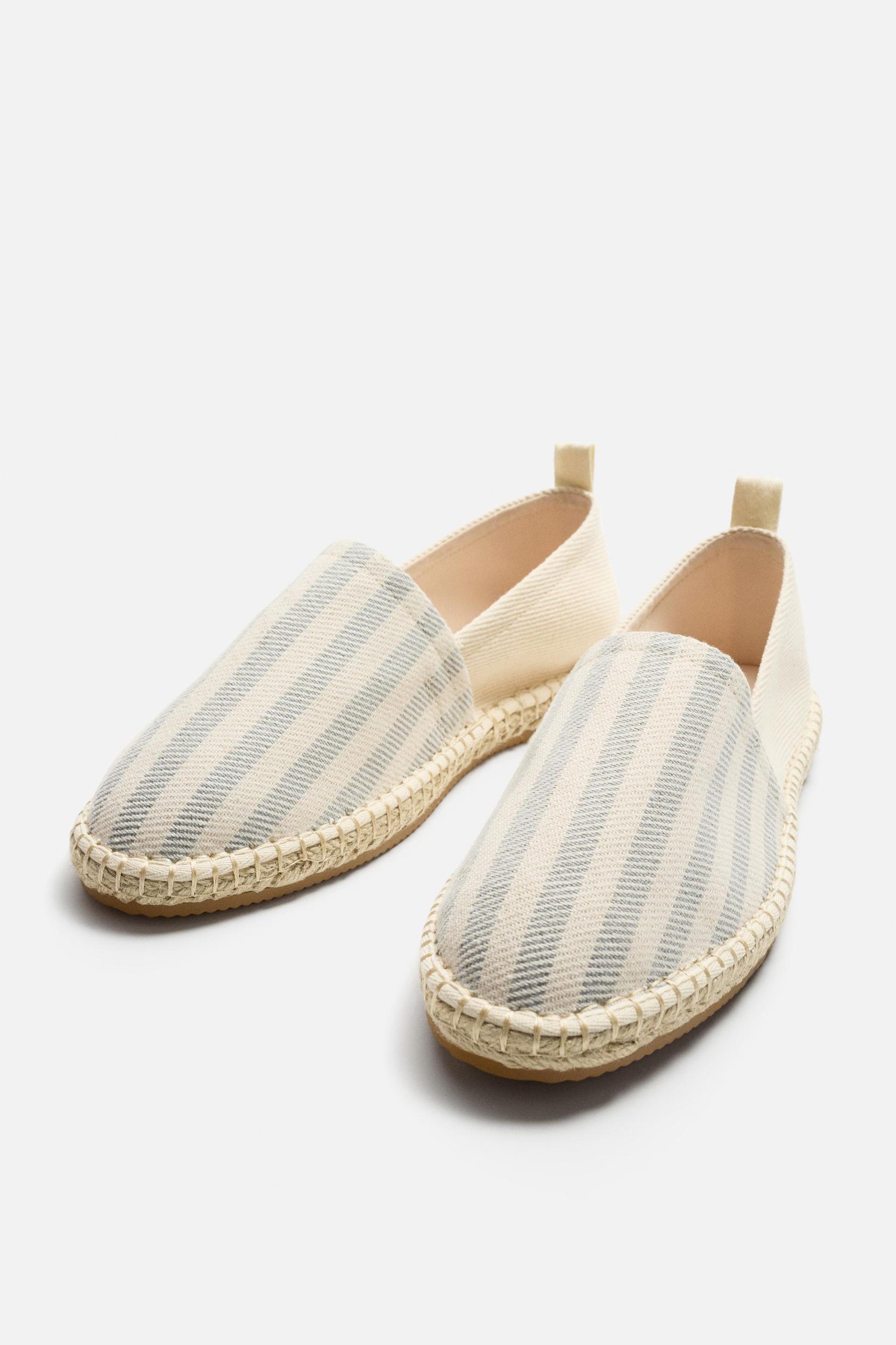 STRIPED FABRIC ESPADRILLES Product Image