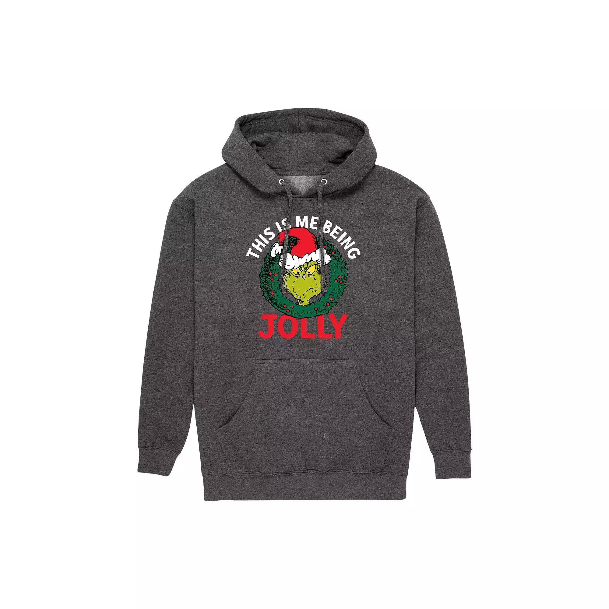 Men's Dr. Seuss Grinch This Is Me Being Jolly Graphic Hoodie,  Product Image