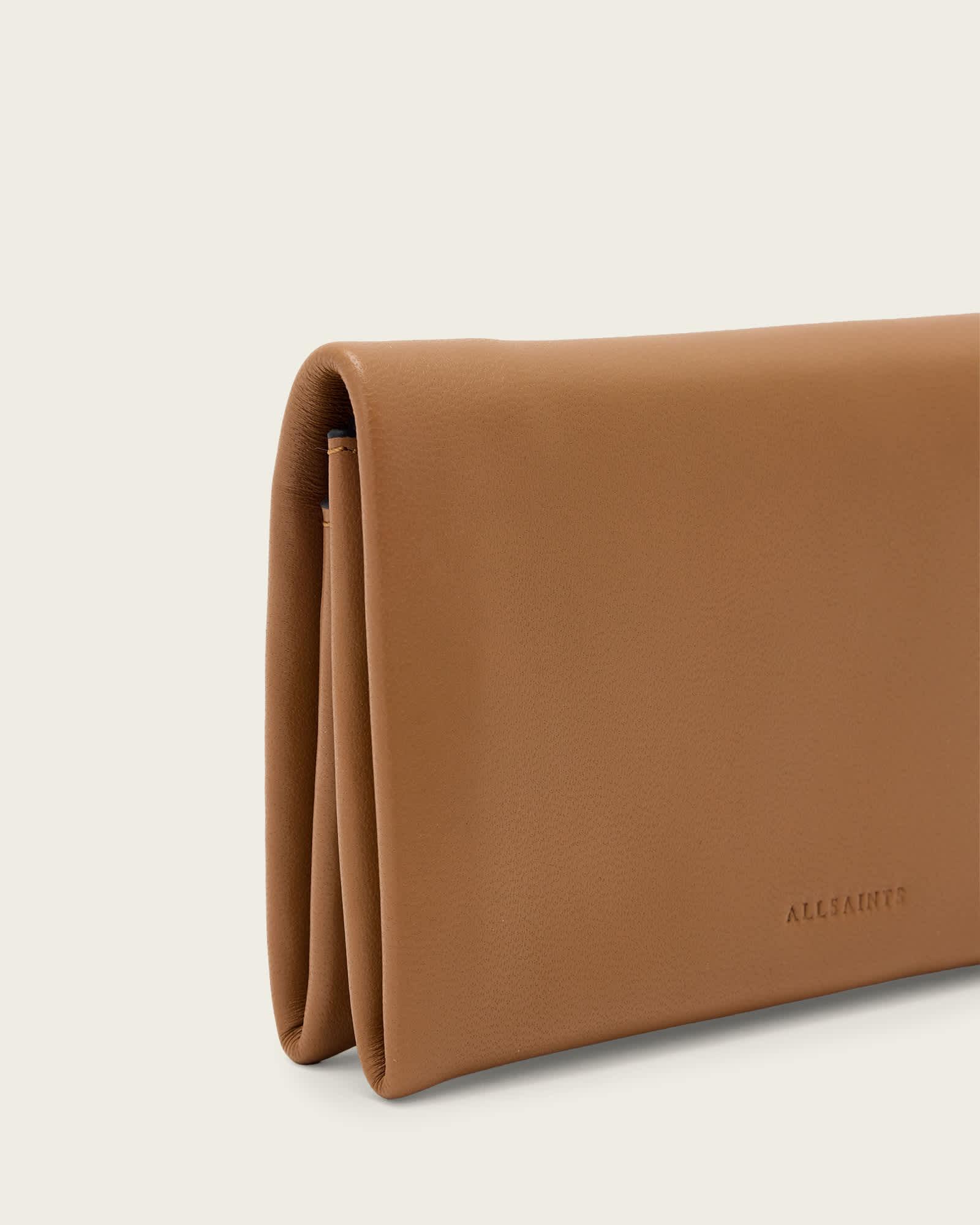 Harluna Leather Wallet TOFFEE BROWN | ALLSAINTS US Product Image