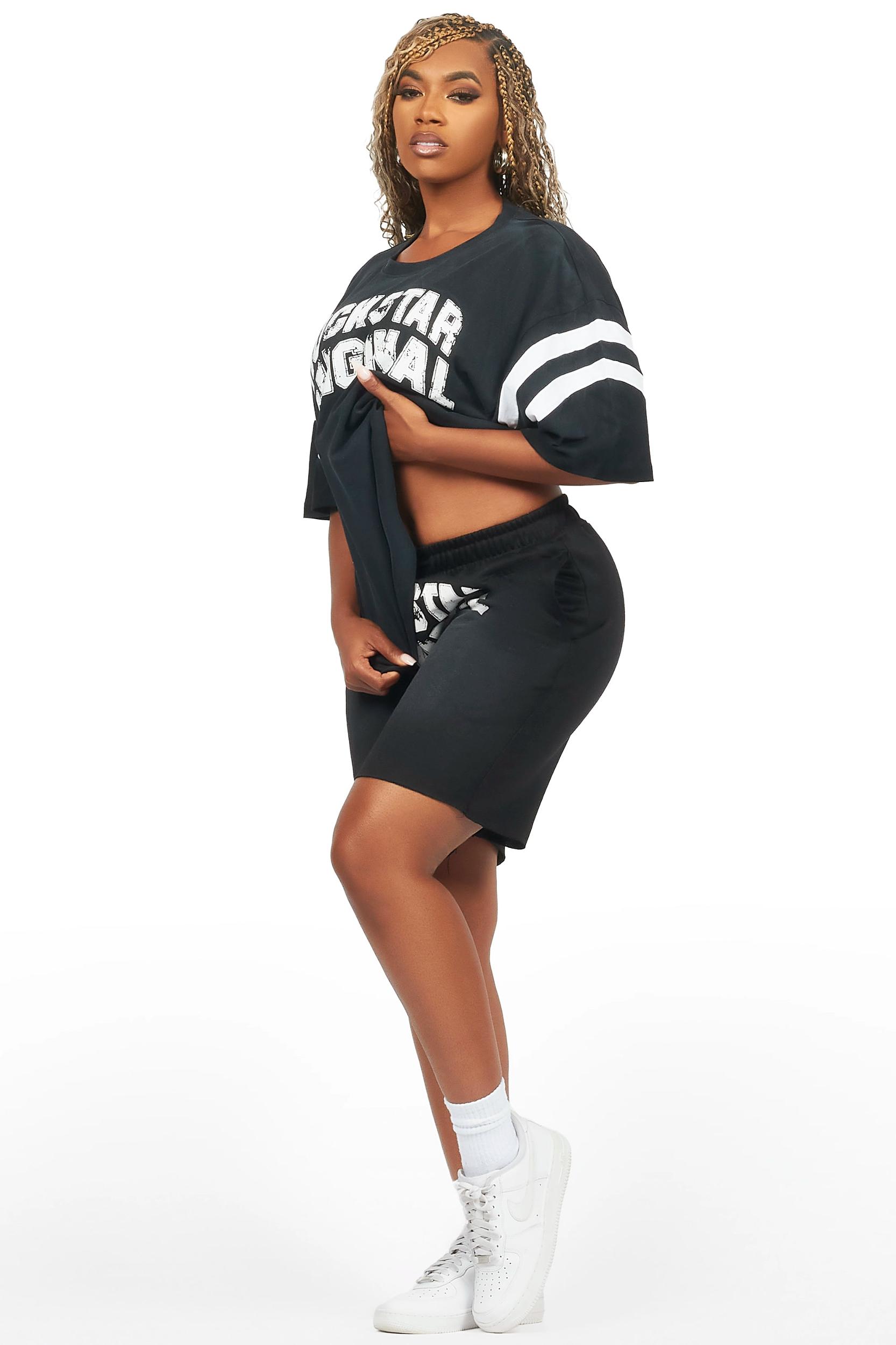 Chikata Black T-Shirt Short Set Female Product Image