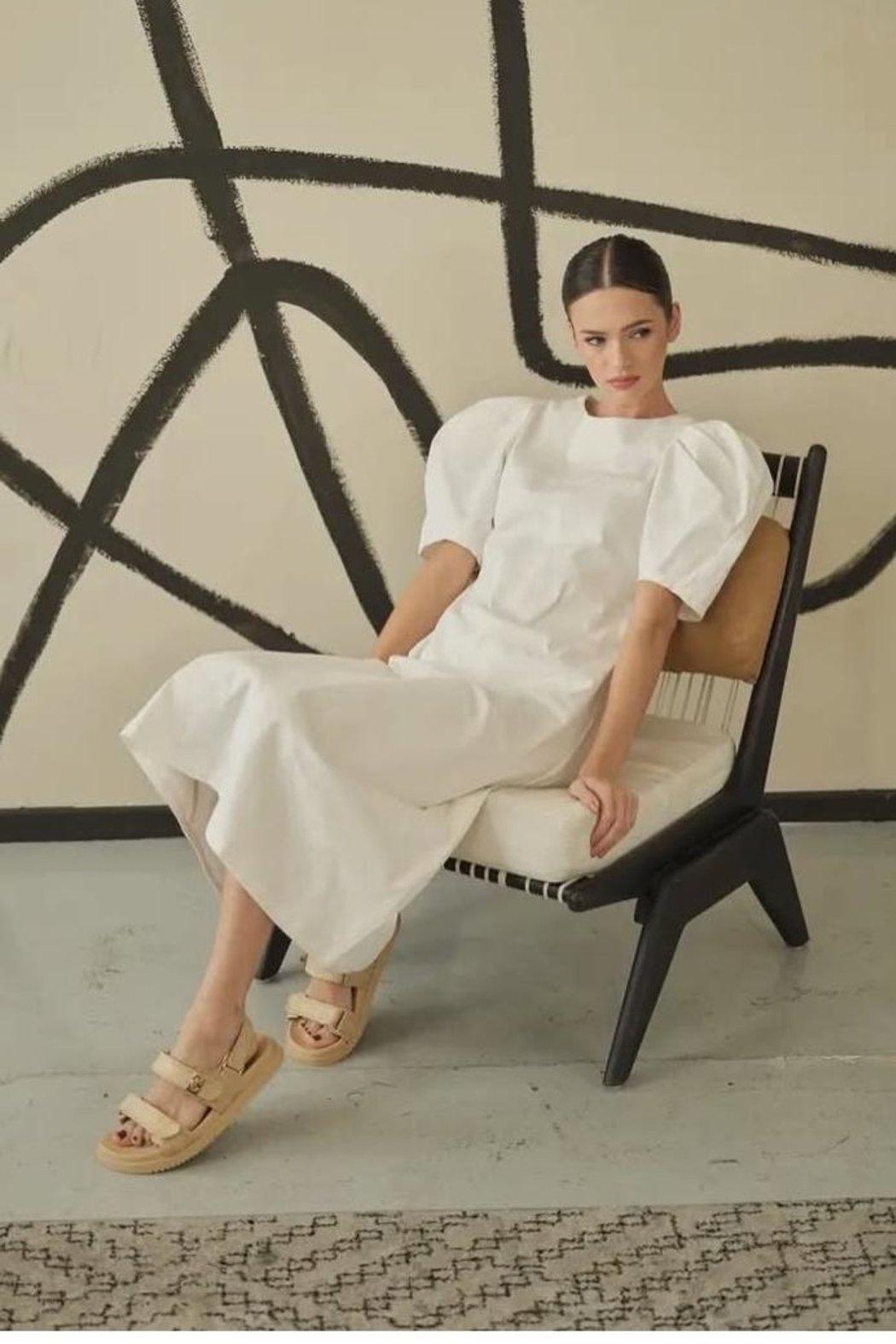 Sadie Puff Sleeve Denim Dress Product Image