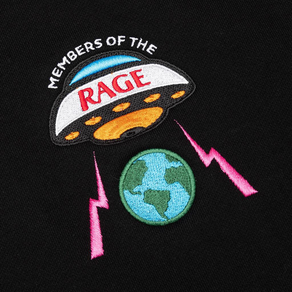 Distressed Hoodie Small Logo - Black Male Product Image