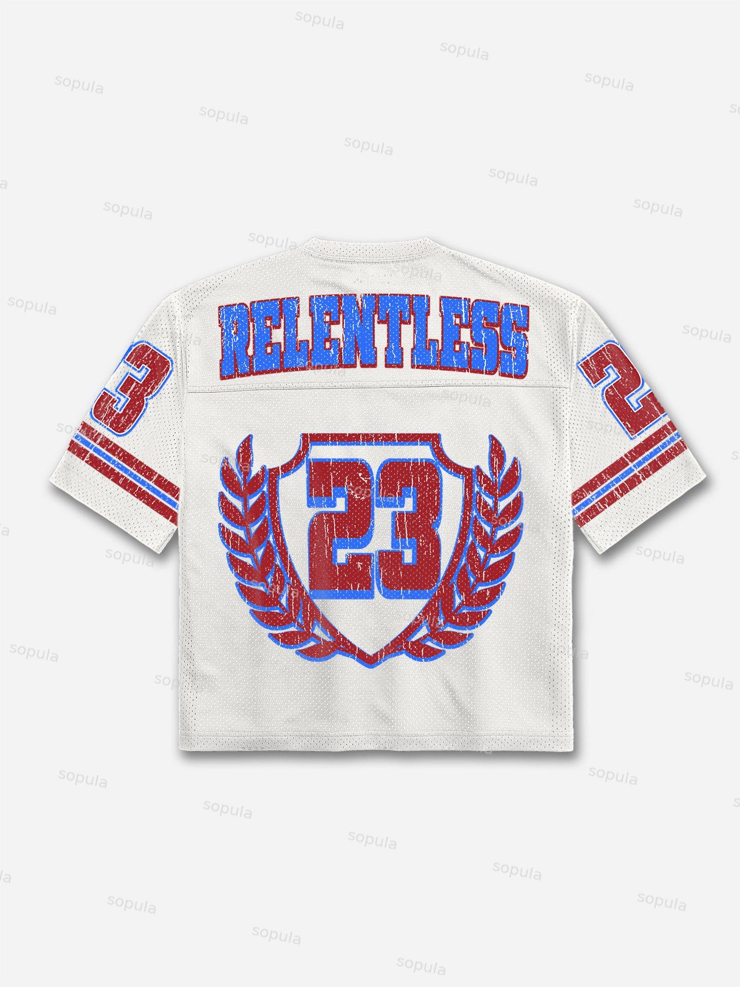 Relentless No.23 Print Blokecore Mesh Football Jersey T-shirt Product Image