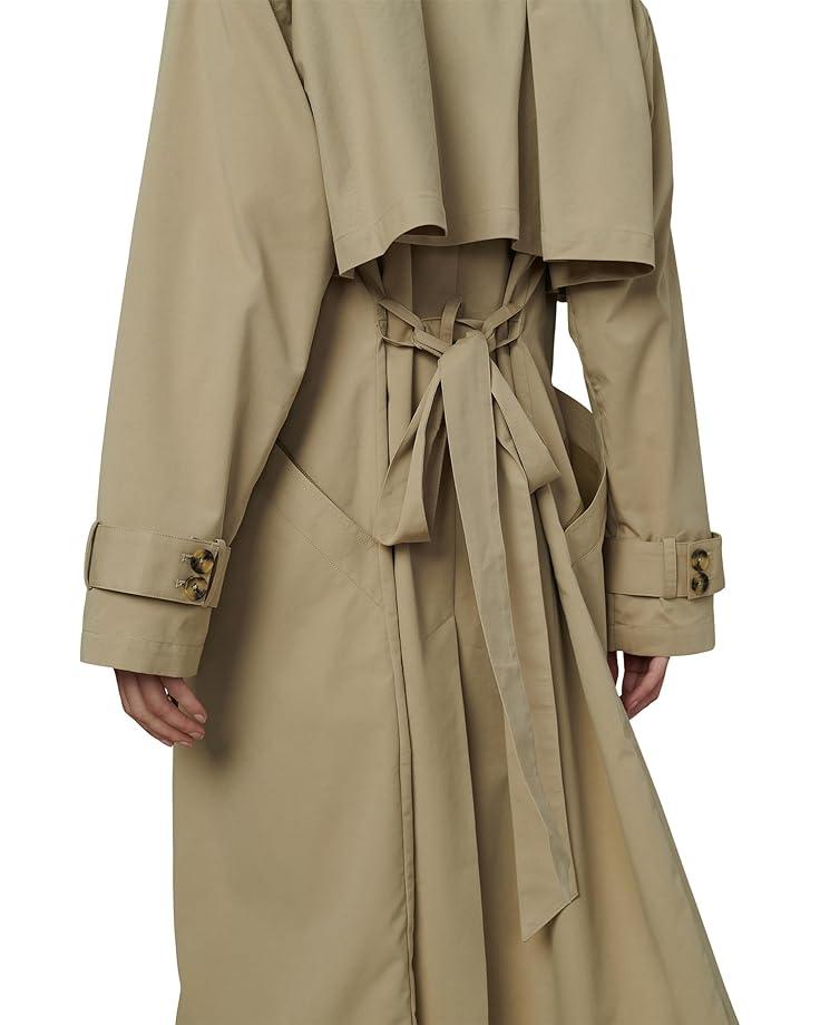 Belted Faux Leather Coat Product Image