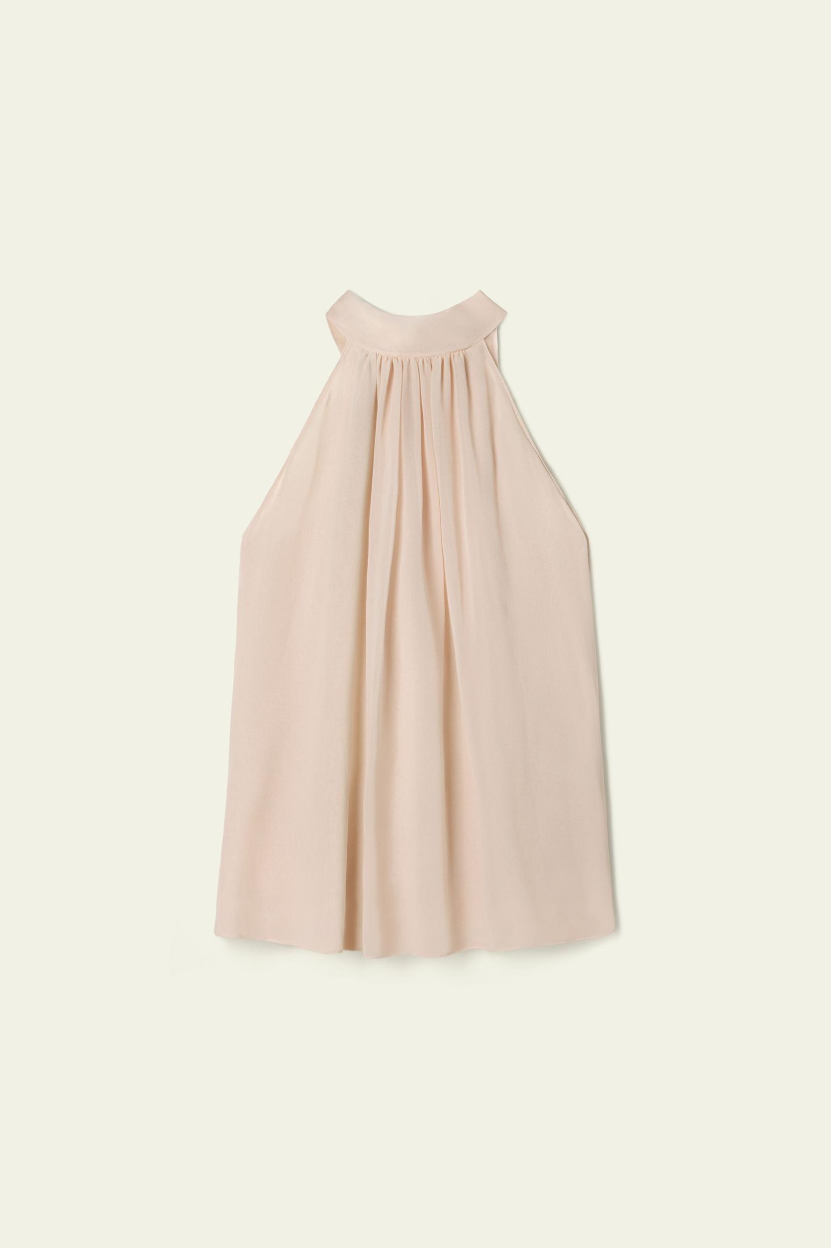 Adjustable Tie-Neck Georgette Blouse Product Image