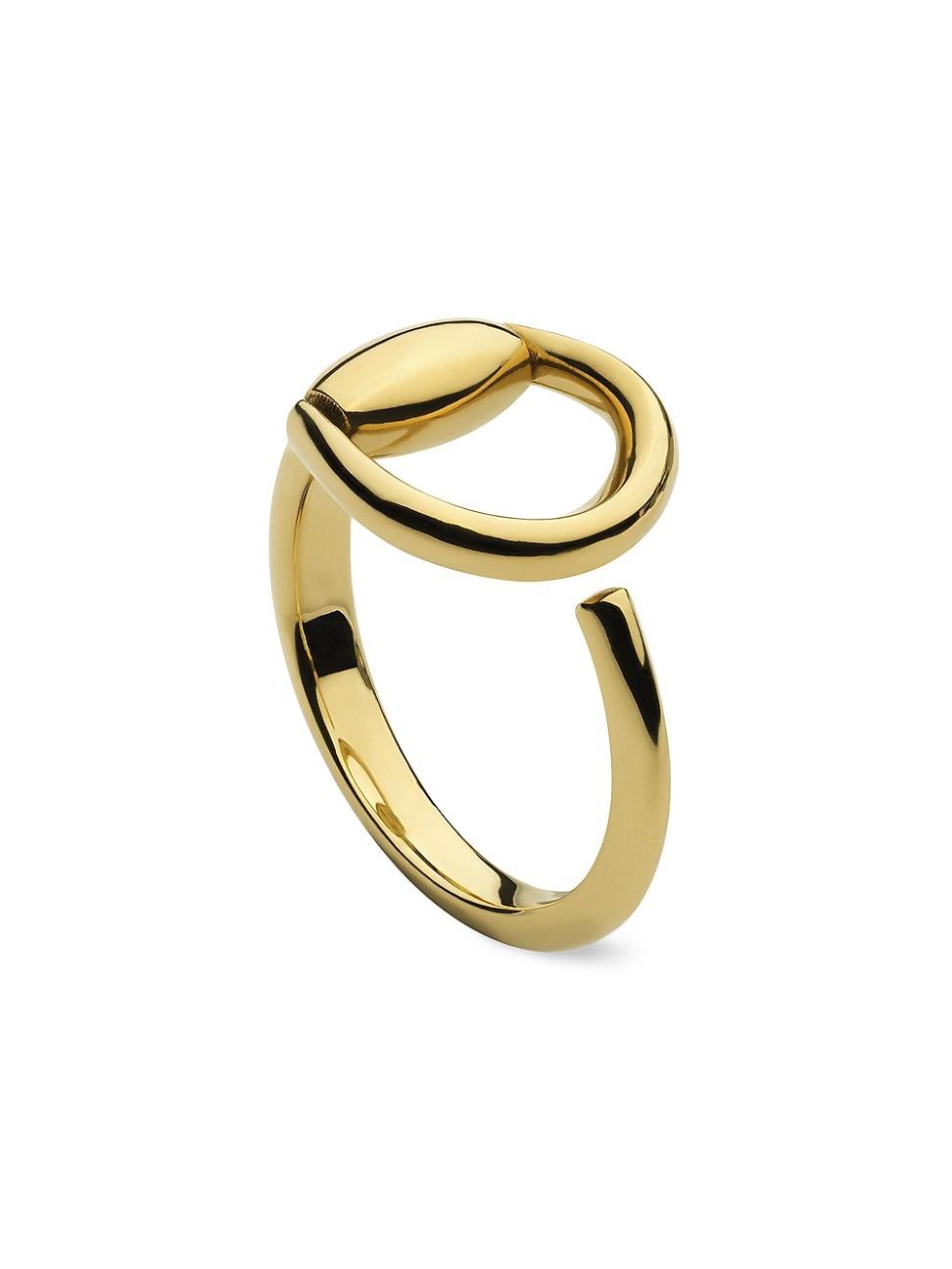 Womens Horsebit 18K Yellow Gold Ring Product Image