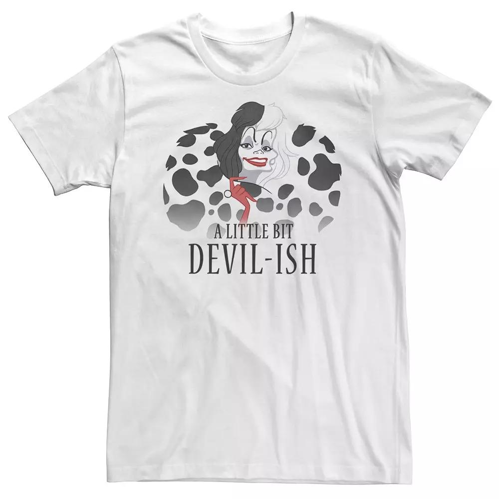 Big & Tall Disney Dalmatians Cruella A Little Bit Tee, Men's, Size: 3XL, White Product Image