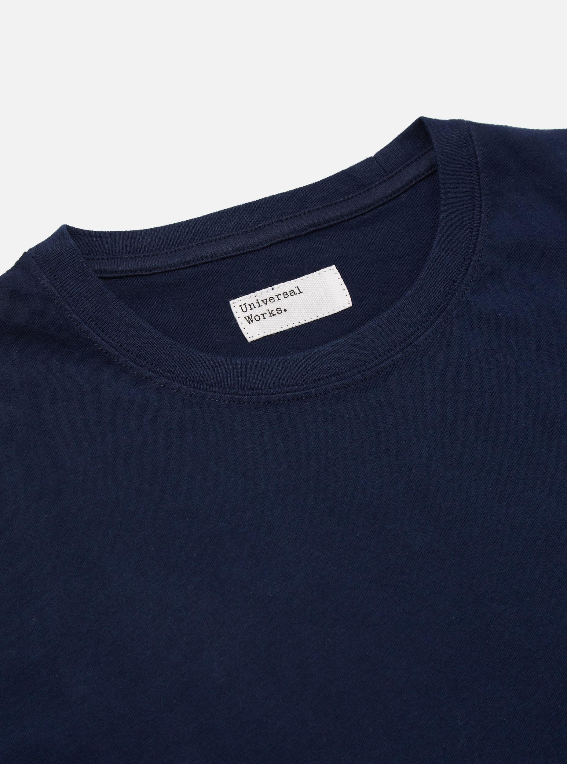 Universal Works Print Pocket Tee in Navy/Yellow Single Jersey Product Image