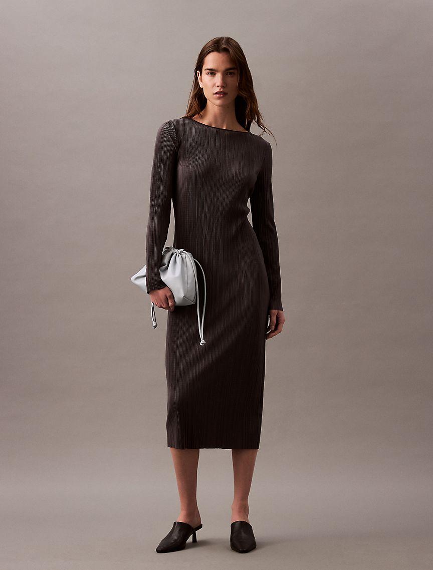 Plisse Midi Dress Product Image