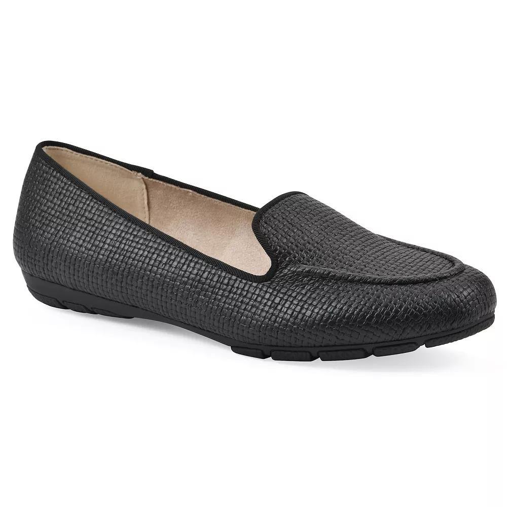 Cliffs by White Mountain Gutsy Women's Moc-Loafers, Size: 8, Black Raffia Product Image