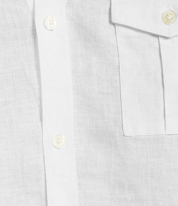 Murano Baird McNutt Linen Solid Long-Sleeve Woven Shirt Product Image