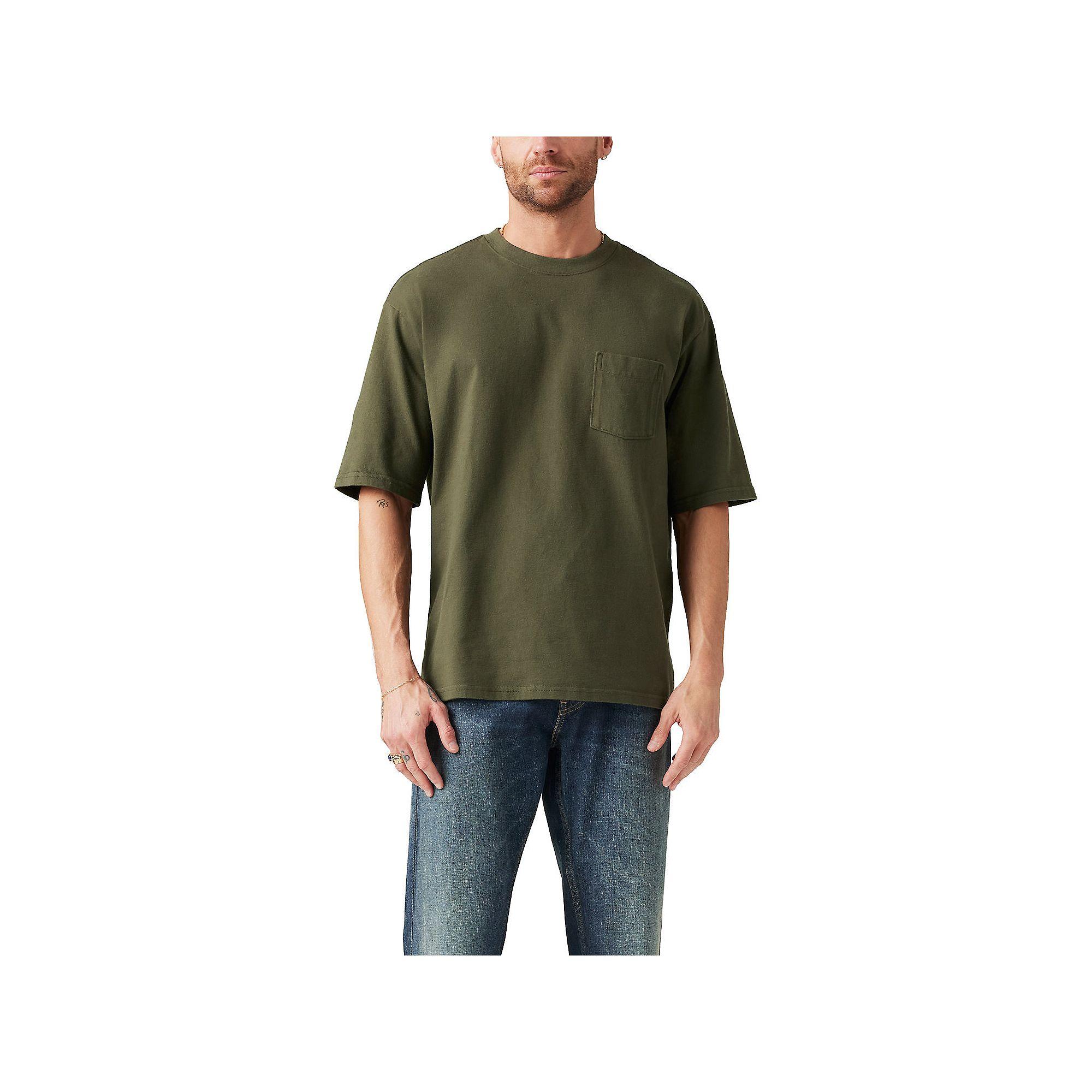Men's Levi's® Half Sleeve Pocket T-Shirt, Size: Small, Green Night Product Image