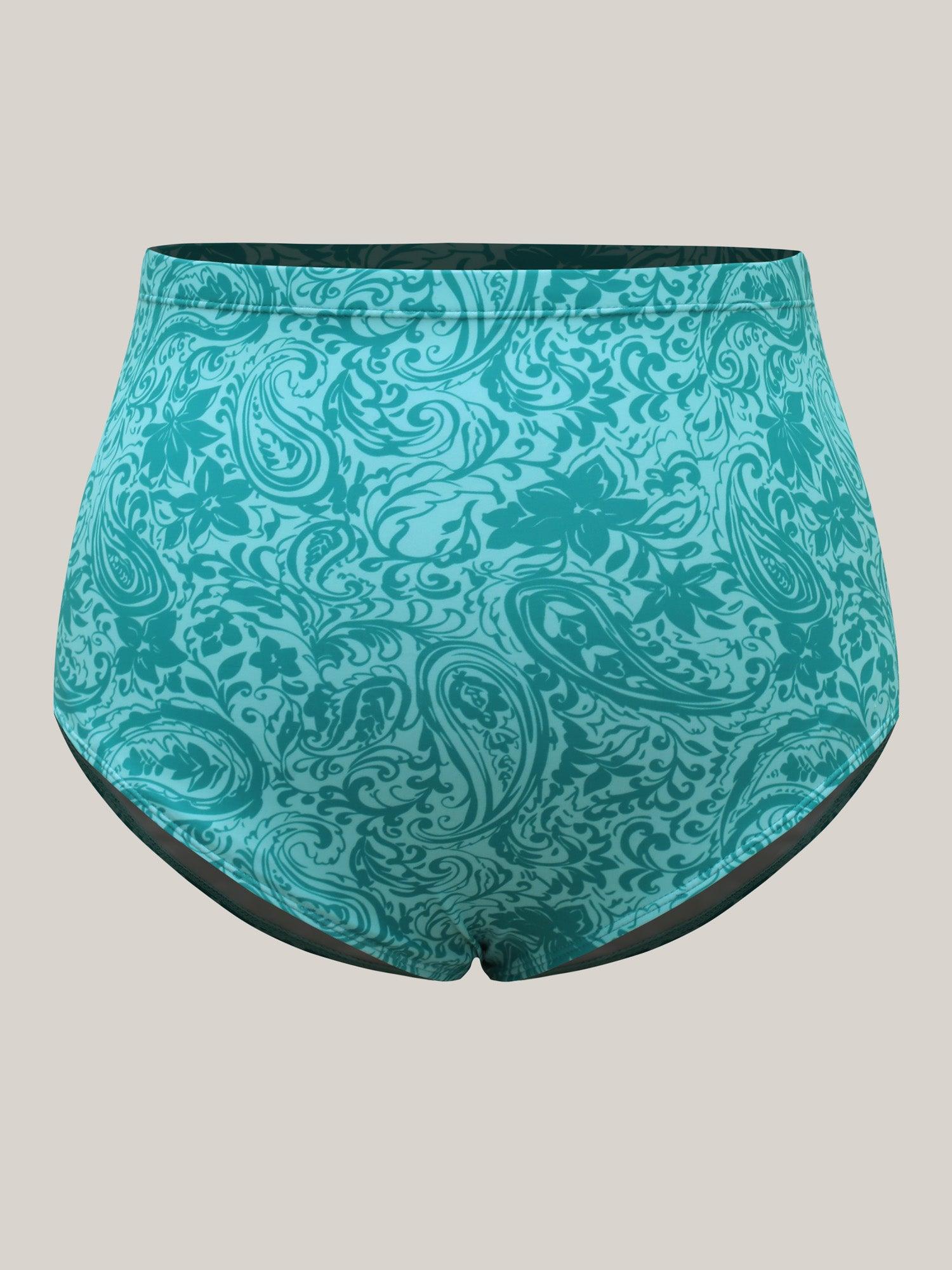 Paisley Print Twist Front Swim Dress Female Product Image