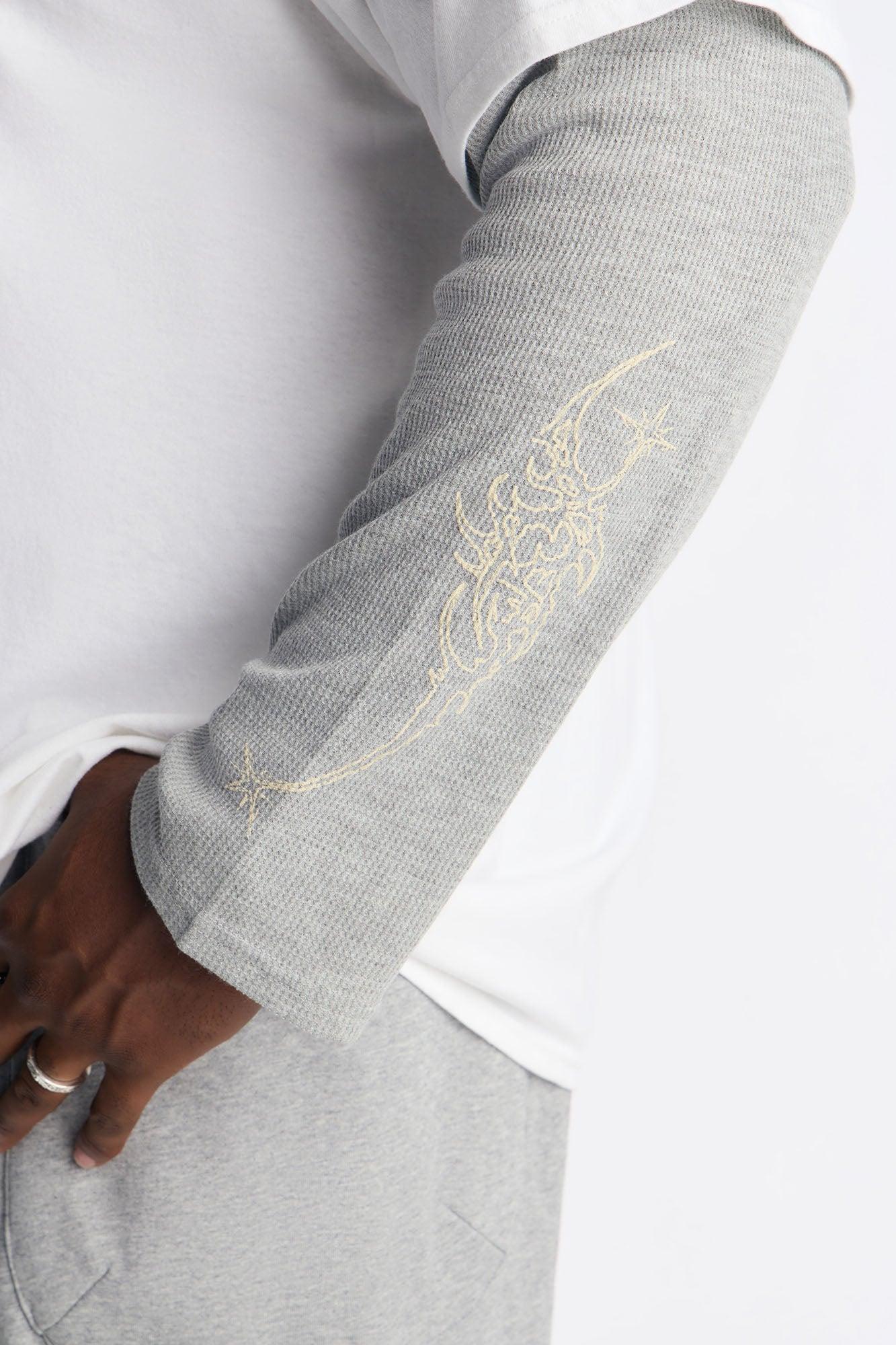 Angelic Thermal Twofer Tee - White/combo Product Image