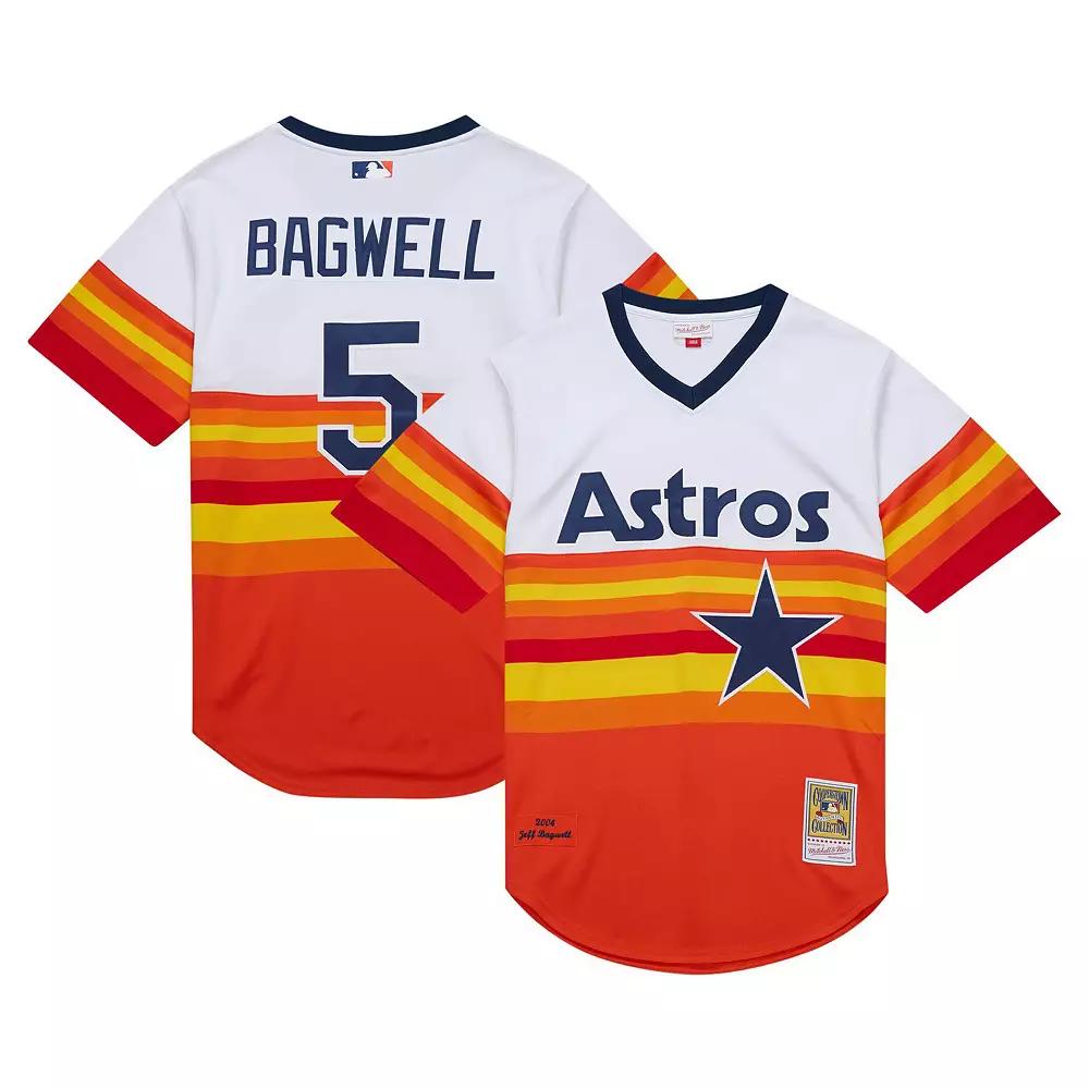 Men's Mitchell & Ness Jeff Bagwell White Houston Astros 2004 Cooperstown Collection Authentic Throwback Jersey,  Product Image