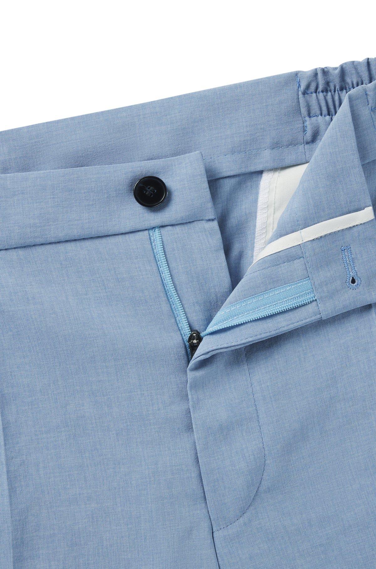 Slim-fit trousers in melange wrinkle-resistant fabric Product Image