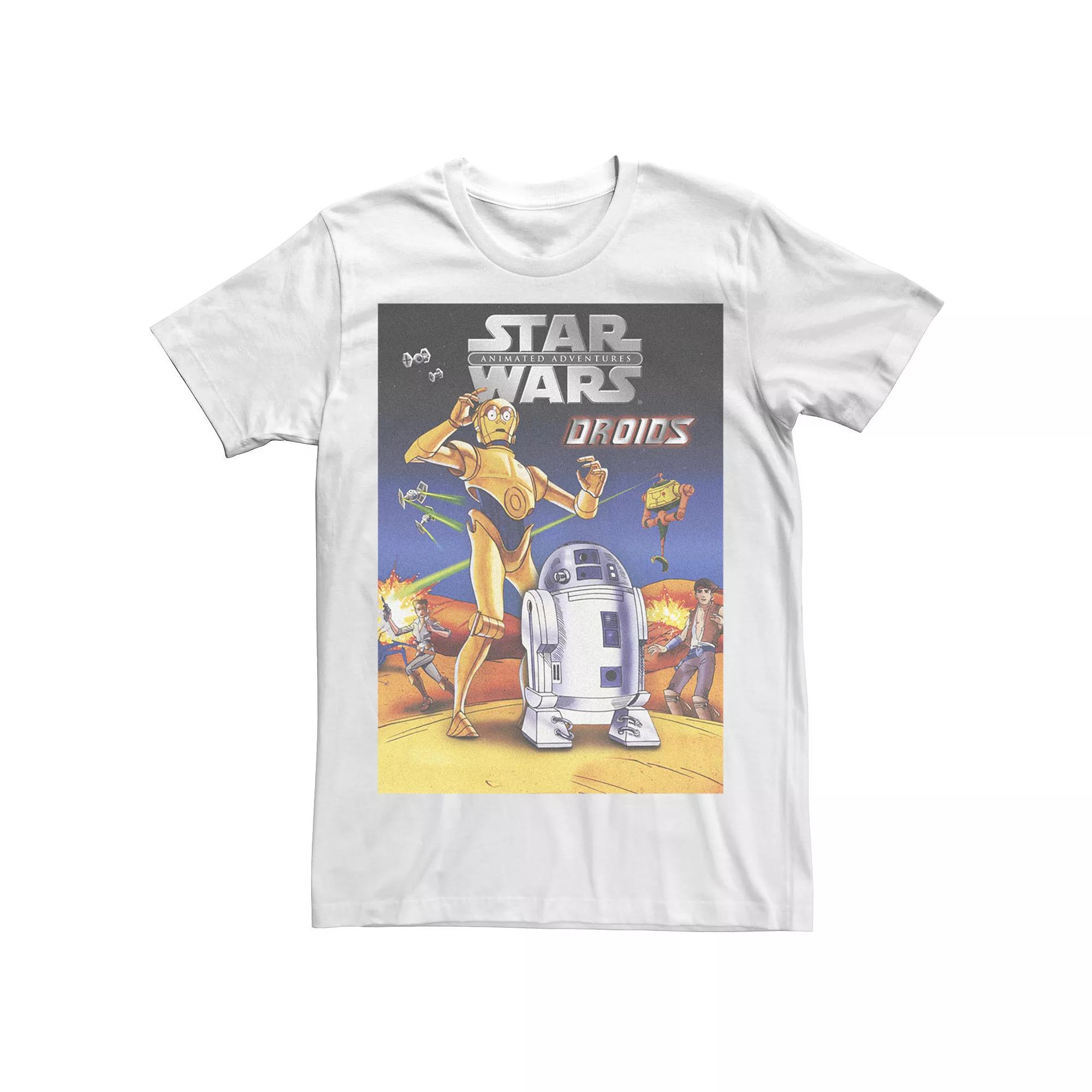Men's Star Wars Animated Droids Vintage Group Shot Tee,  Product Image