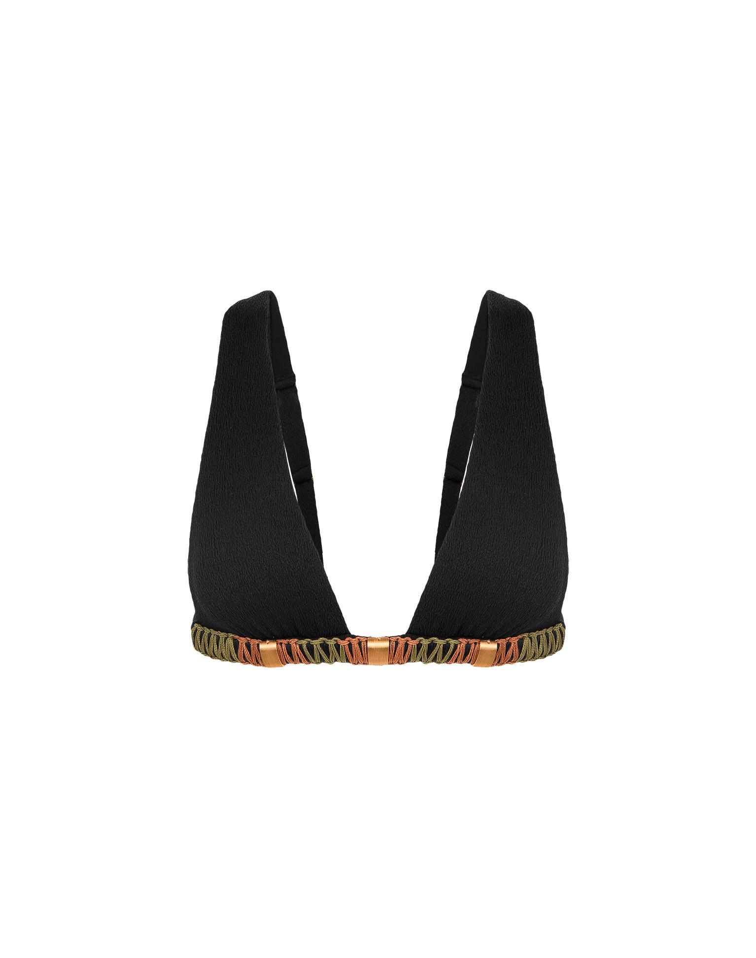 Firenze Sally Parallel Tri Top - Black Product Image