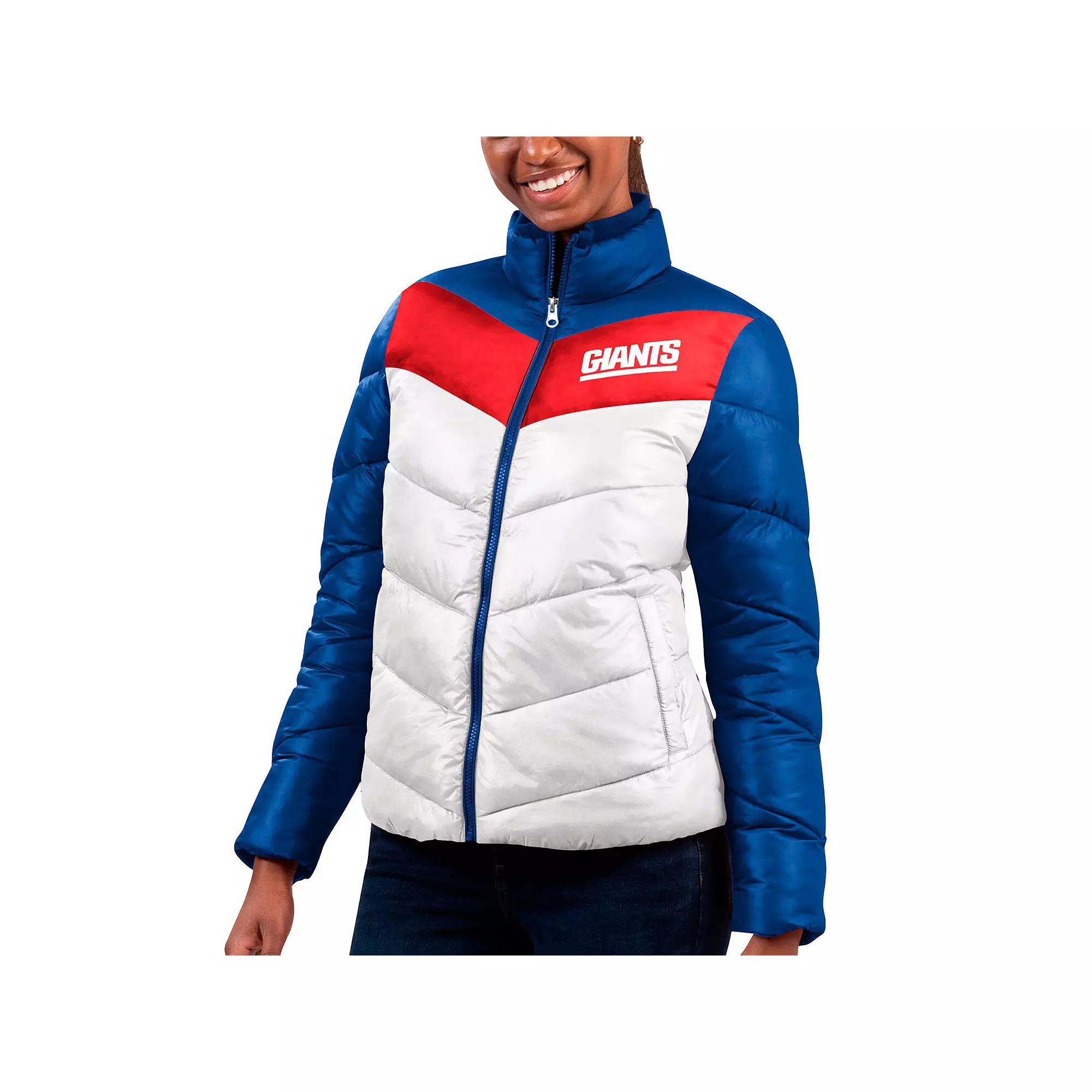 Women's G-III 4Her by Carl Banks  White/Royal New York Giants New Star Quilted Full-Zip Jacket, Size: Large Product Image