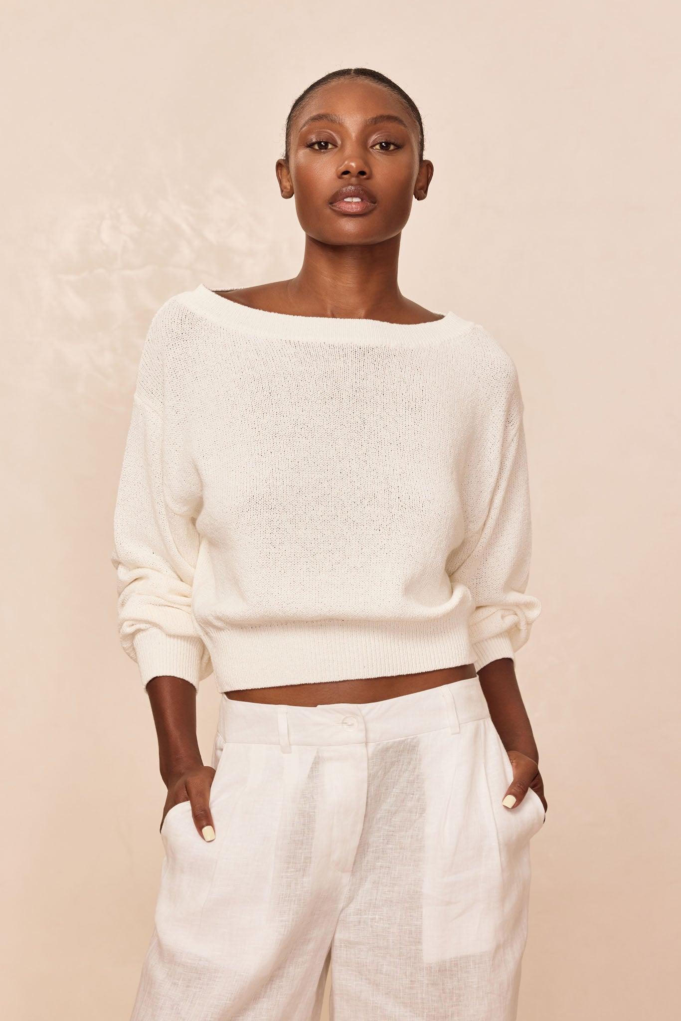 Brampton Island Sweater - Ivory Petit Jersey Product Image