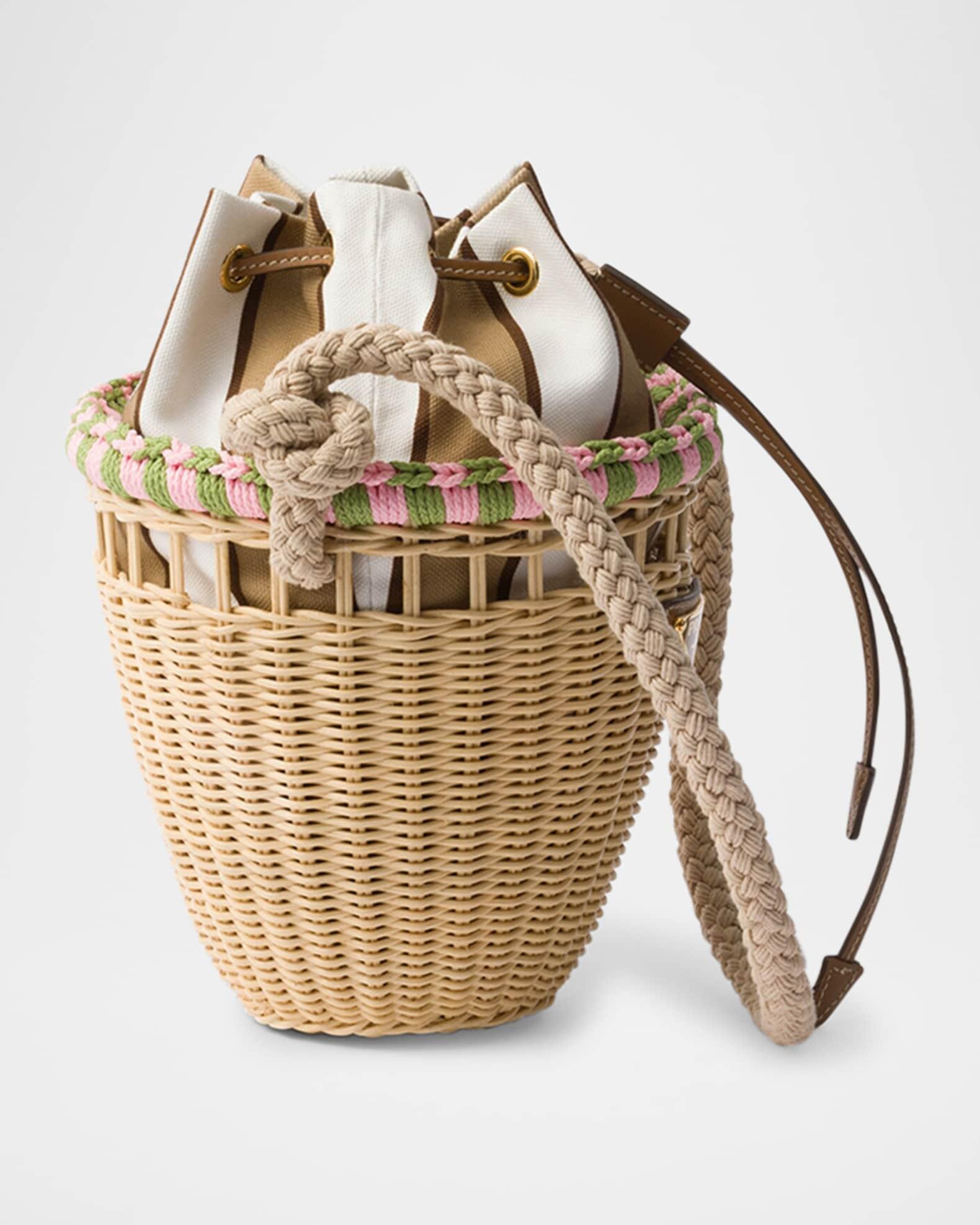 Wicker Mini Bucket Bag Product Image