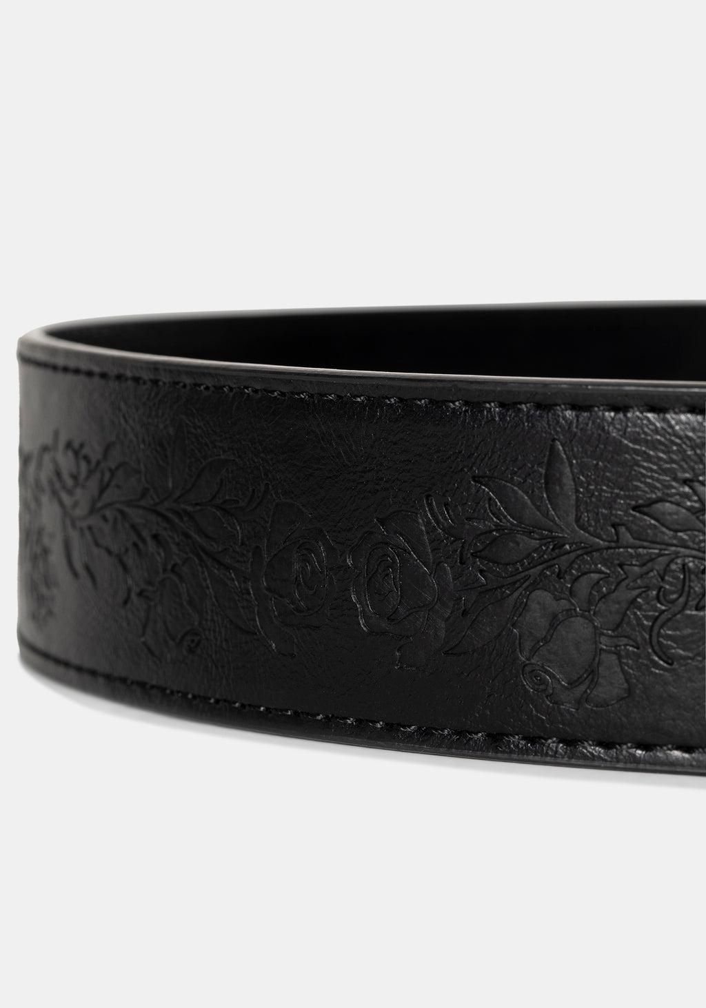 Rosamoth Debossed Buckle Belt - Silver Product Image