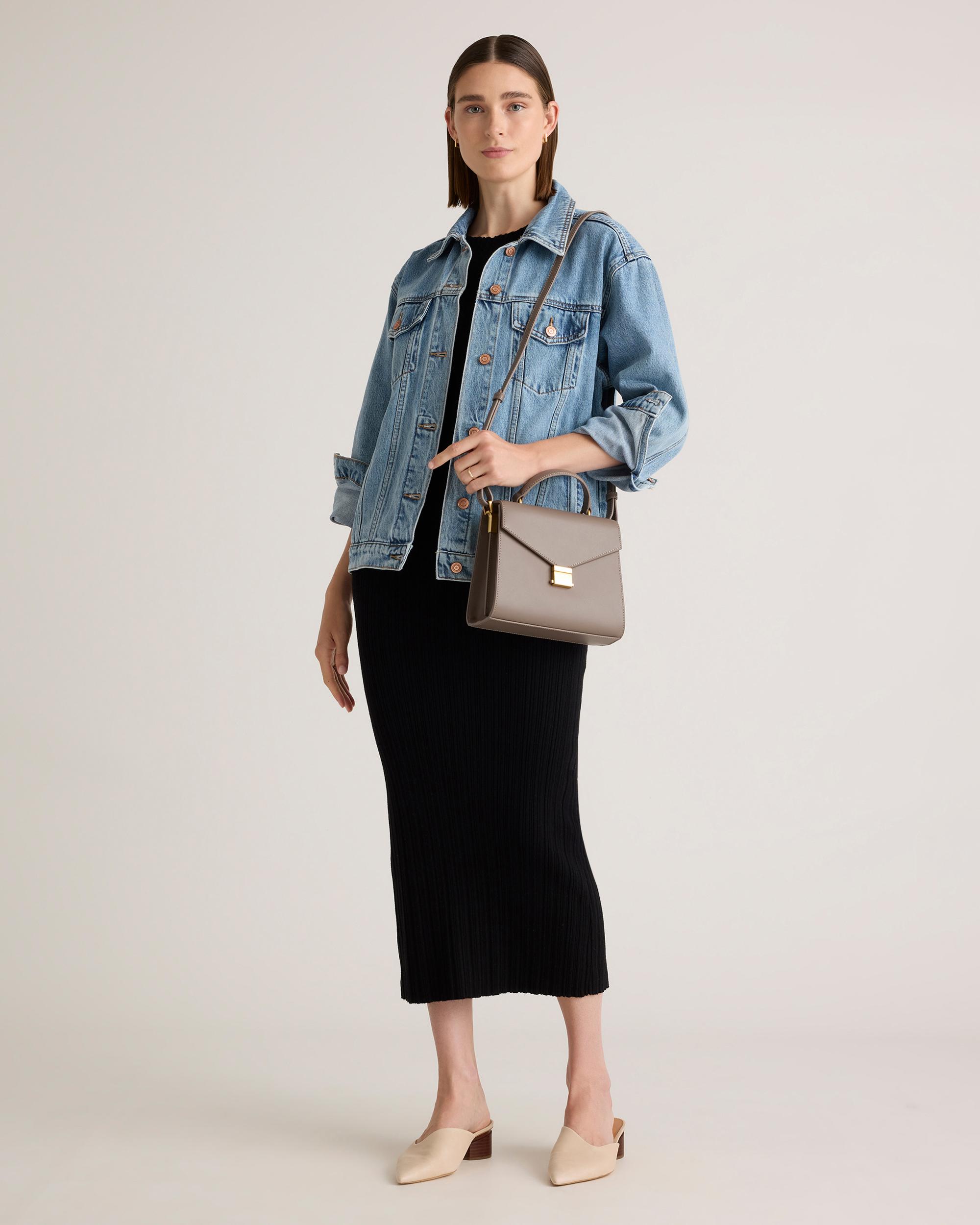 Quince | Women's Italian Leather Top Handle Crossbody Satchel Product Image