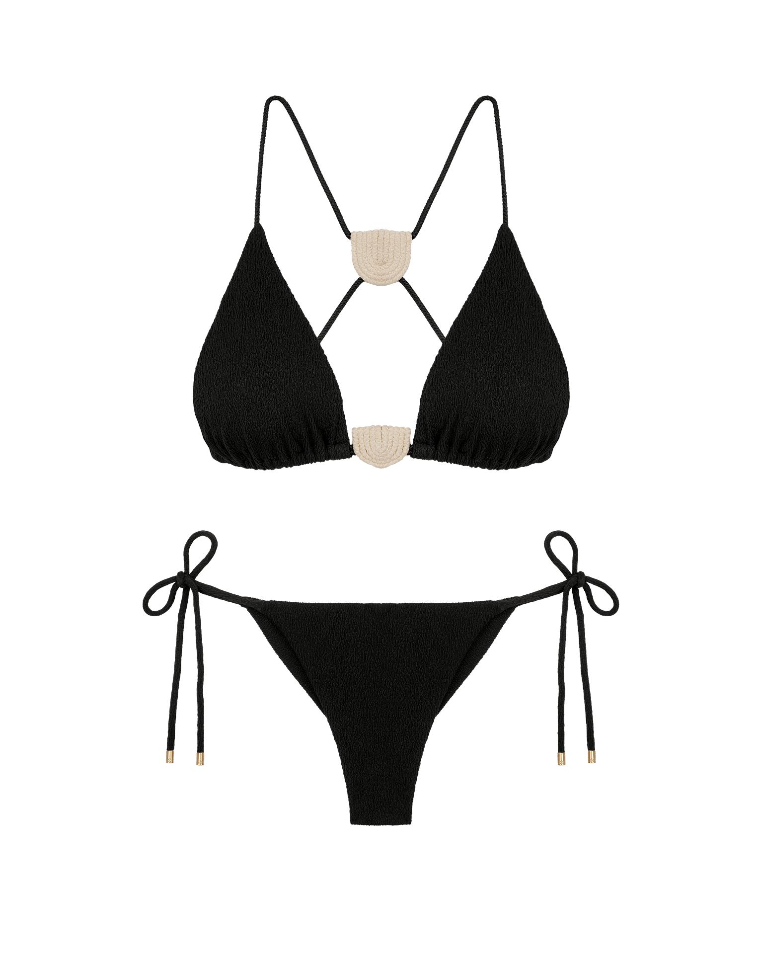 Firenze Tie Side Bottom - Black Product Image