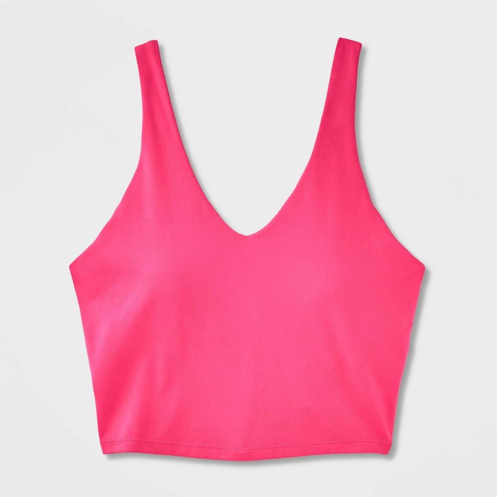 Women's Flex Light Support V-Neck Cropped Sports Bra - All In Motion™ Product Image