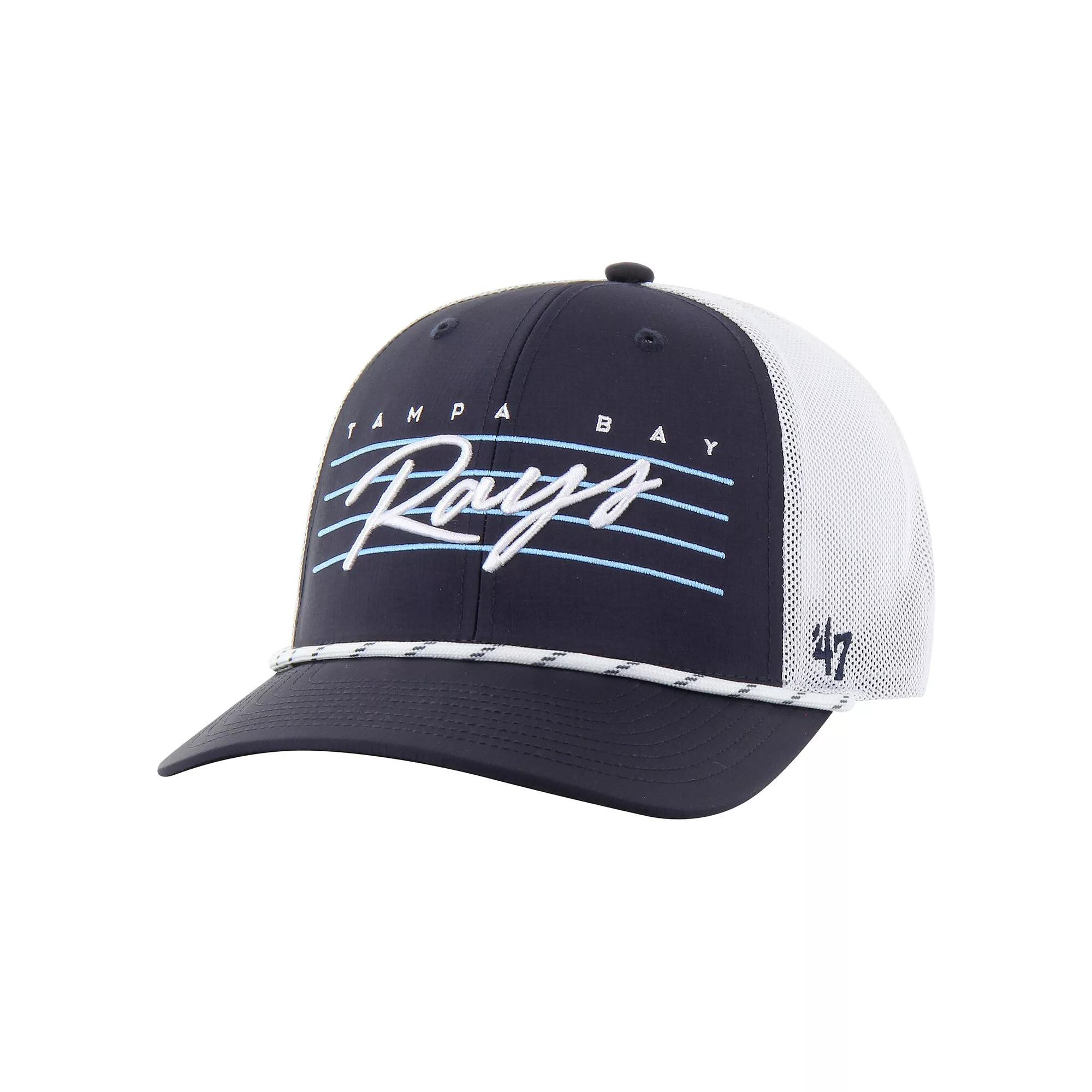 Men's '47 Navy Tampa Bay Rays Downburst Trucker Adjustable Hat, Blue Product Image