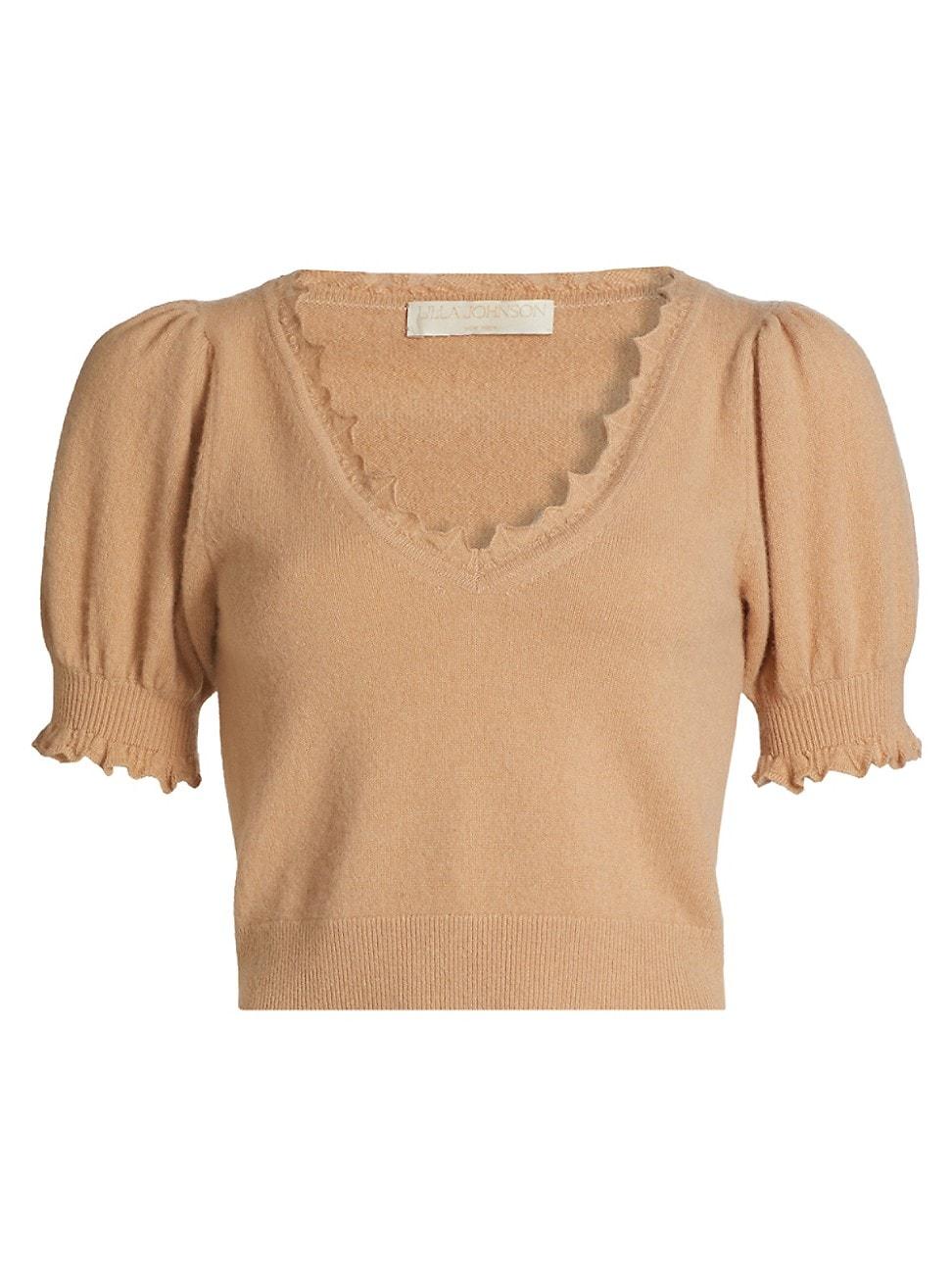 Womens Polline Cashmere Crop Top Product Image
