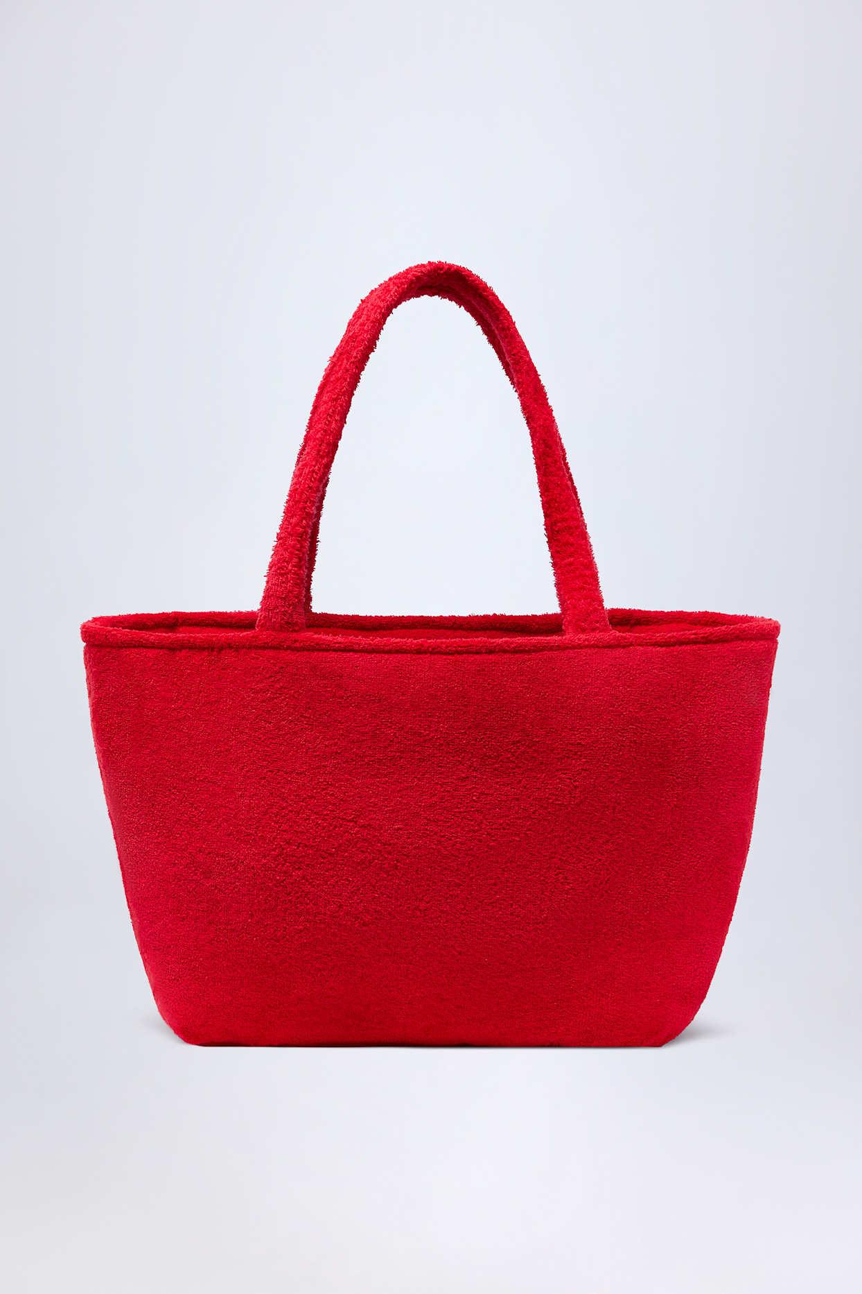 Towelling Tote Bag in Fiery Red Product Image