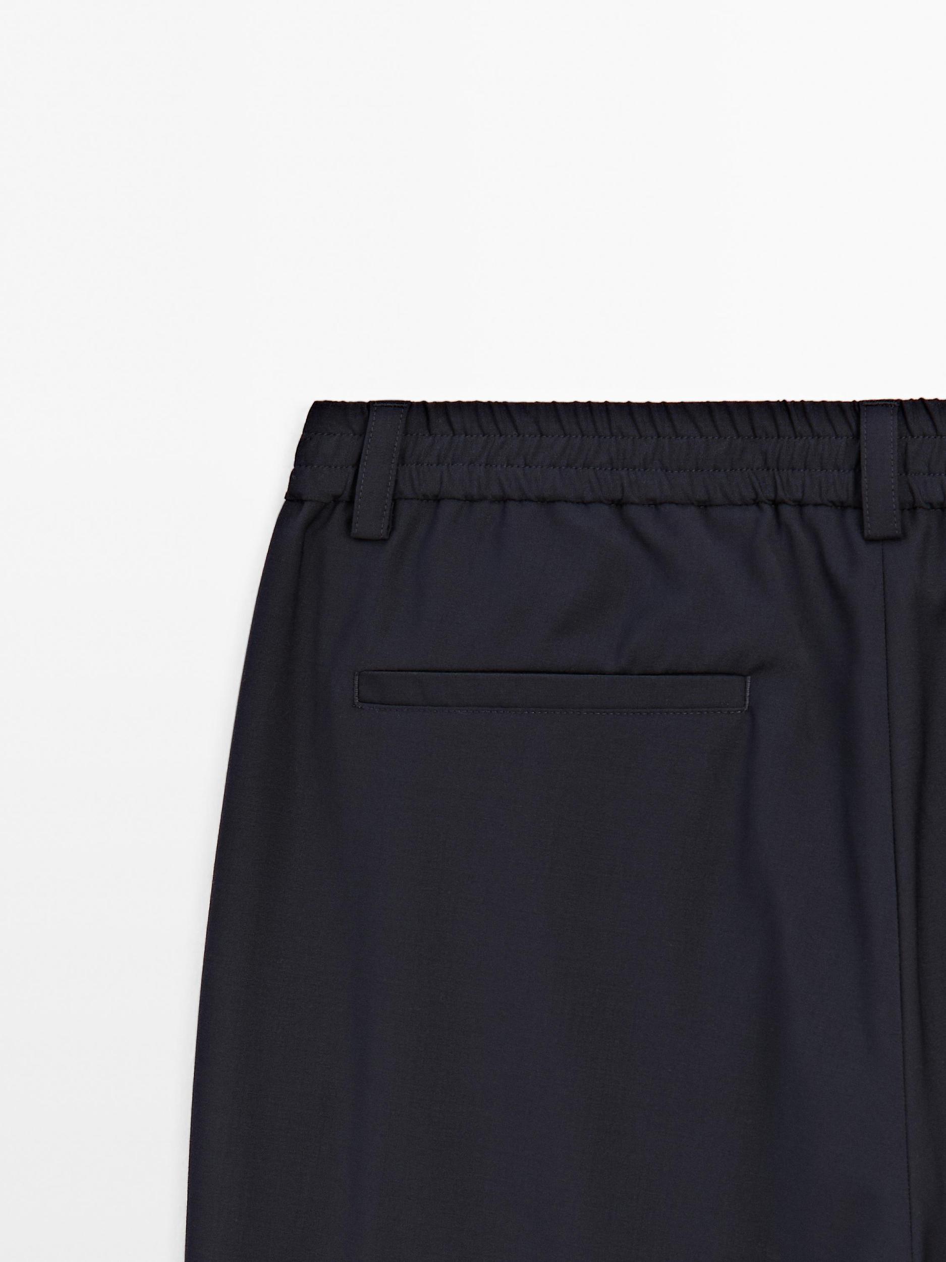 Wool blend jogger fit trousers Product Image