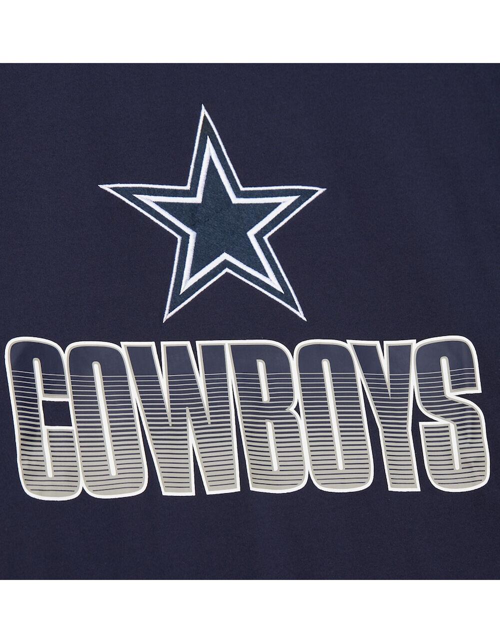 MITCHELL & NESS Dallas Cowboys Vintage Logo Allover Mens Long Sleeve Tee - NAVY Product Image