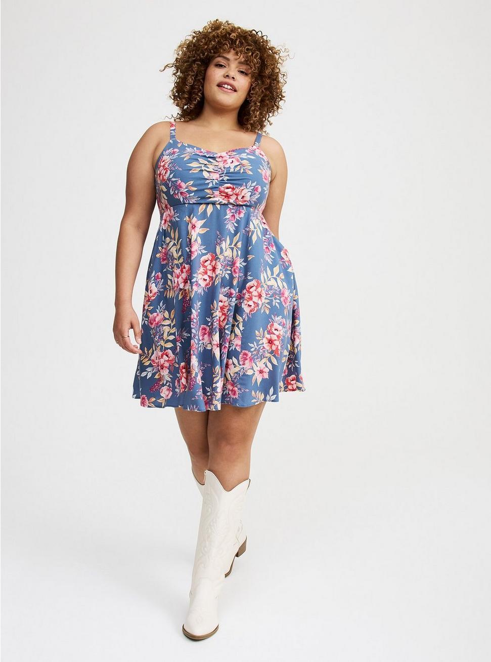 Mini Challis Skater Dress Product Image