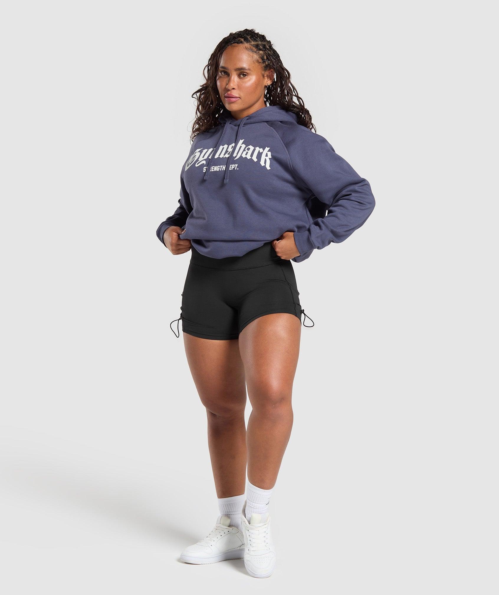 Gymshark Strength Department Graphic Hoodie - Weighted Purple Female Product Image