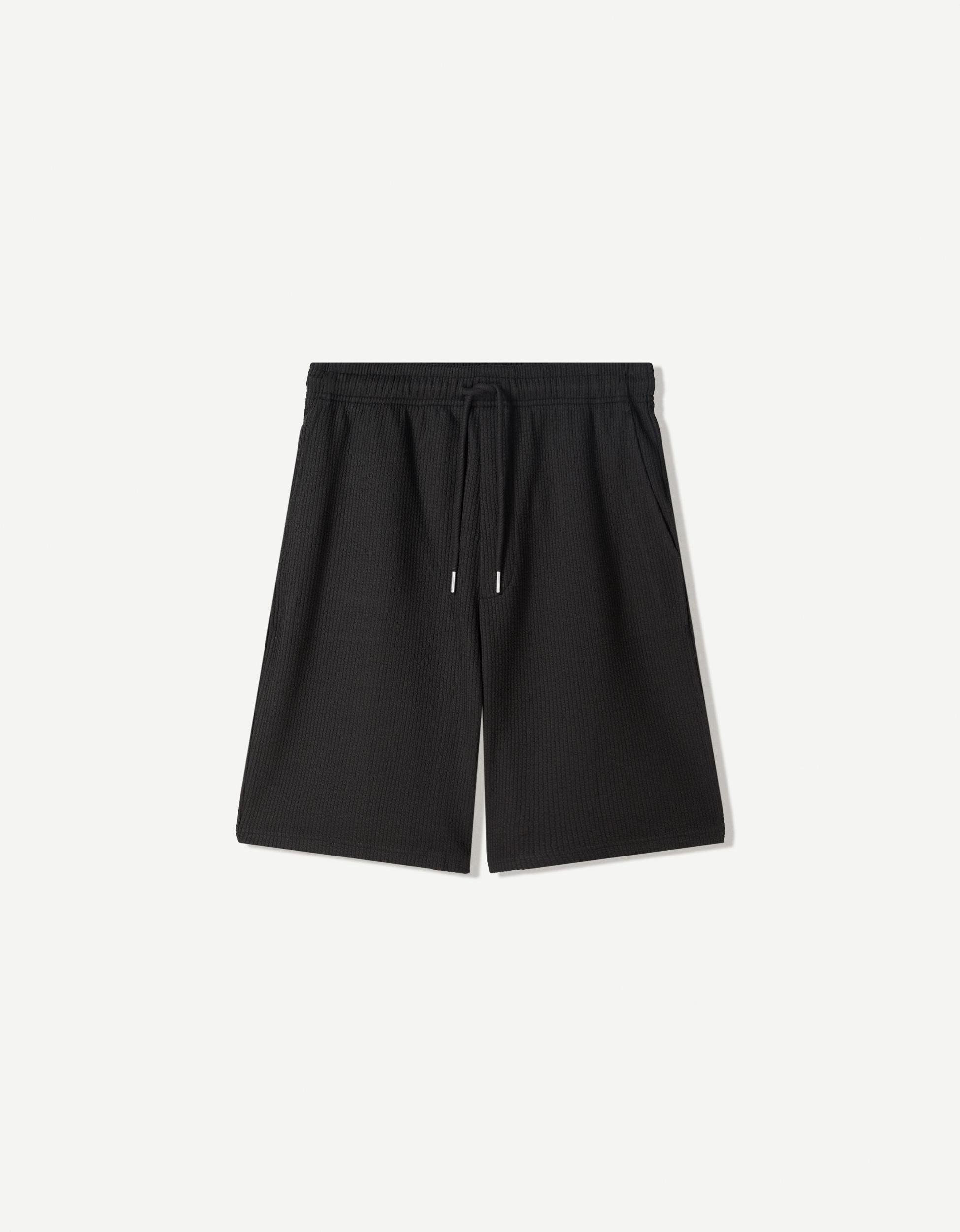 Textured Bermuda shorts Product Image