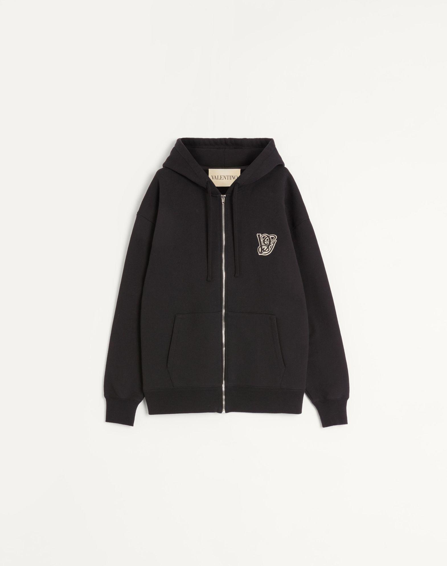 Cotton Hooded Sweatshirt With Vg Patch Product Image