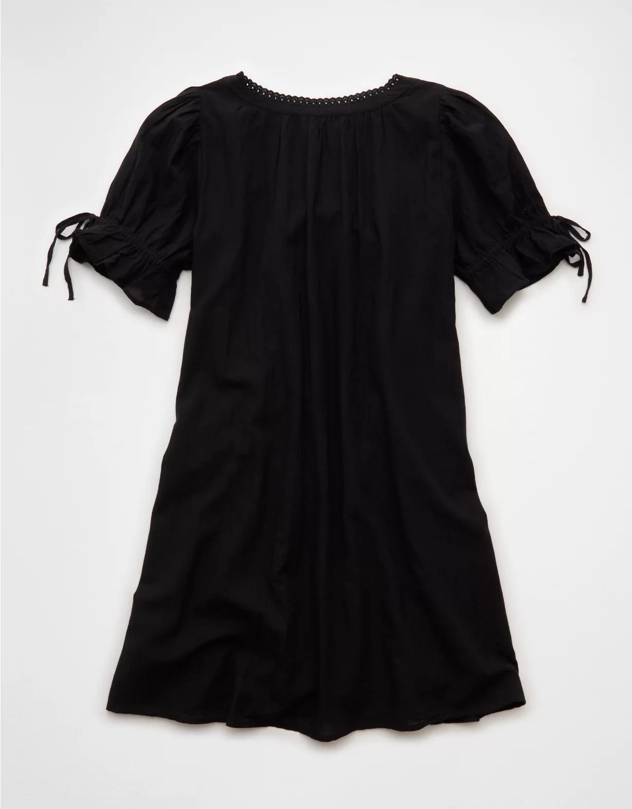 AE Scoop Neck Puff Sleeve Babydoll Mini Dress Product Image