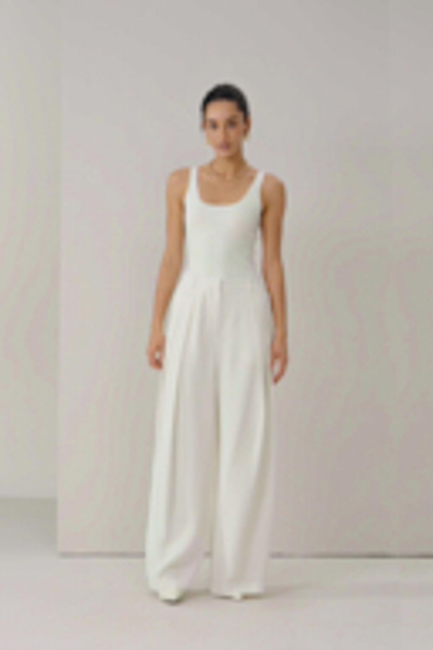 Silk Crepe Wide-Leg Pant Product Image