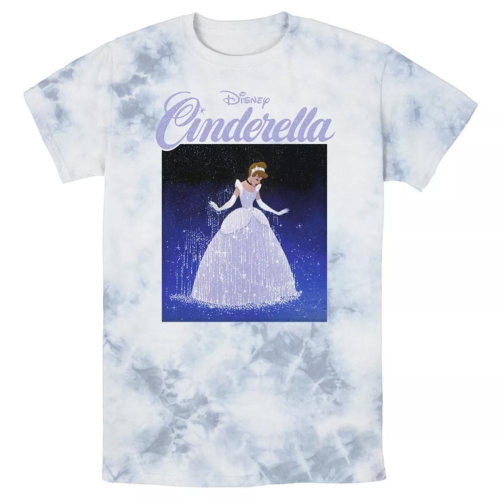 Men's Disney Cinderella 70th Anniversary Cinderella Dress Poster Bomabrd Wash Tee, Boy's, Size: Small, White Blue Product Image