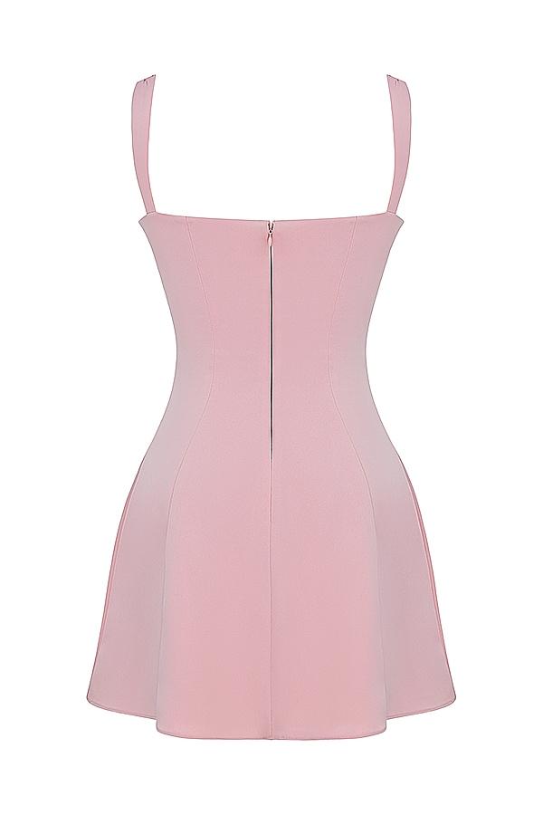 Adriana  rose satin and lace mini dress Product Image