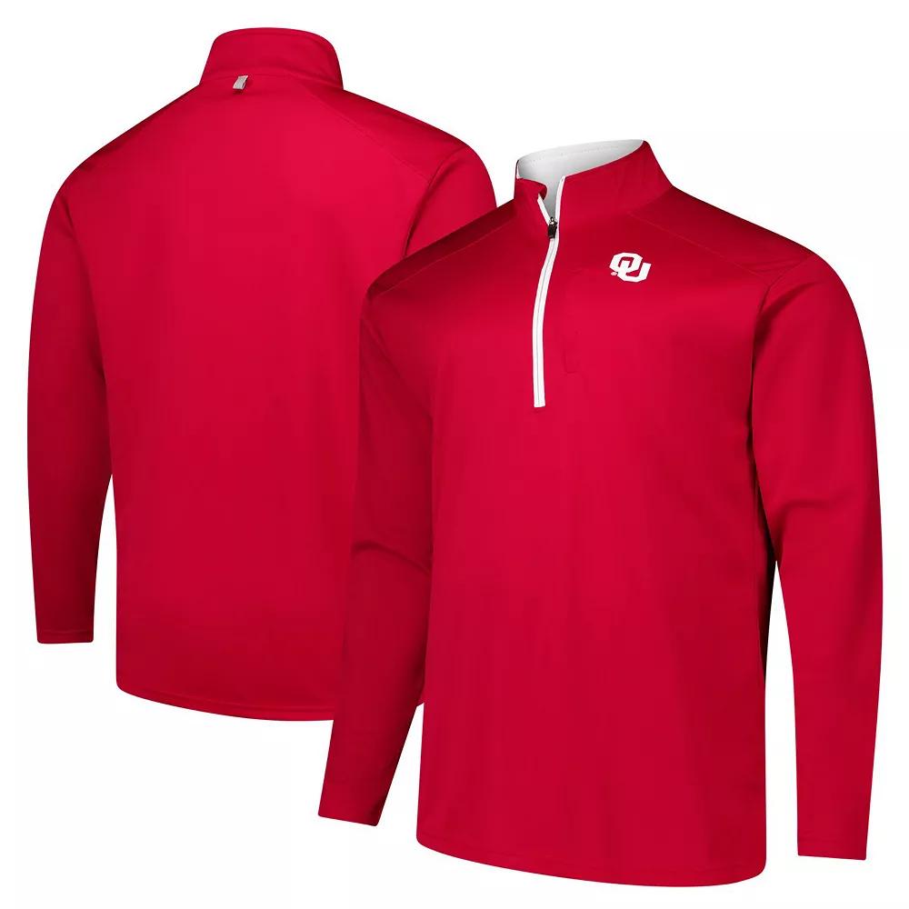 Men's Fanatics Crimson Oklahoma Sooners Big & Tall Defender Quarter-Zip Top,  Product Image