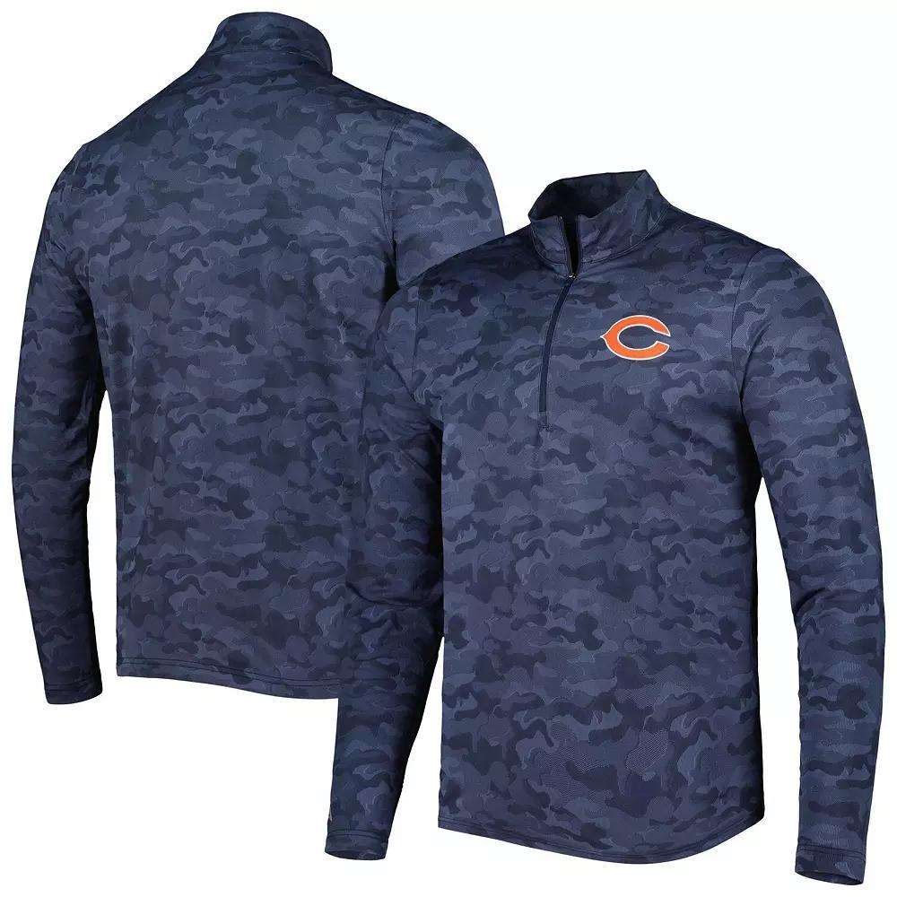 Men's Antigua Navy Chicago Bears Brigade Quarter-Zip Sweatshirt,  Product Image